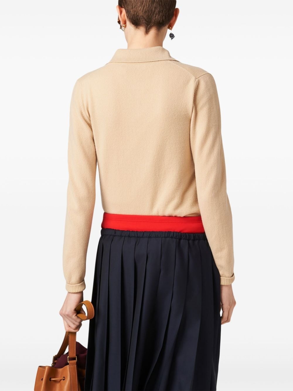 logo-intarsia cashmere-knit cardigan - 4
