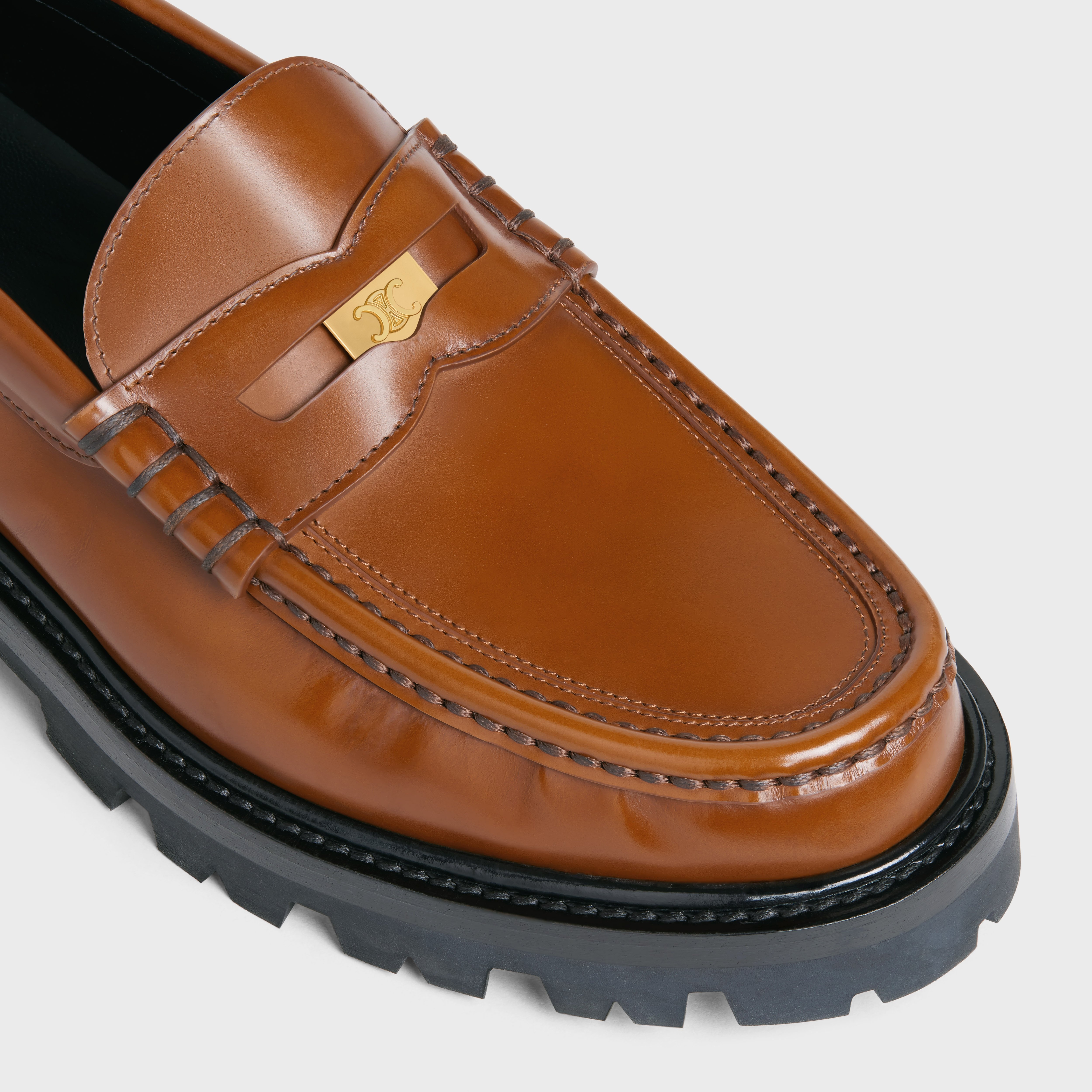 MARGARET PENNY CHUNKY LOAFER in POLISHED BULL - 4