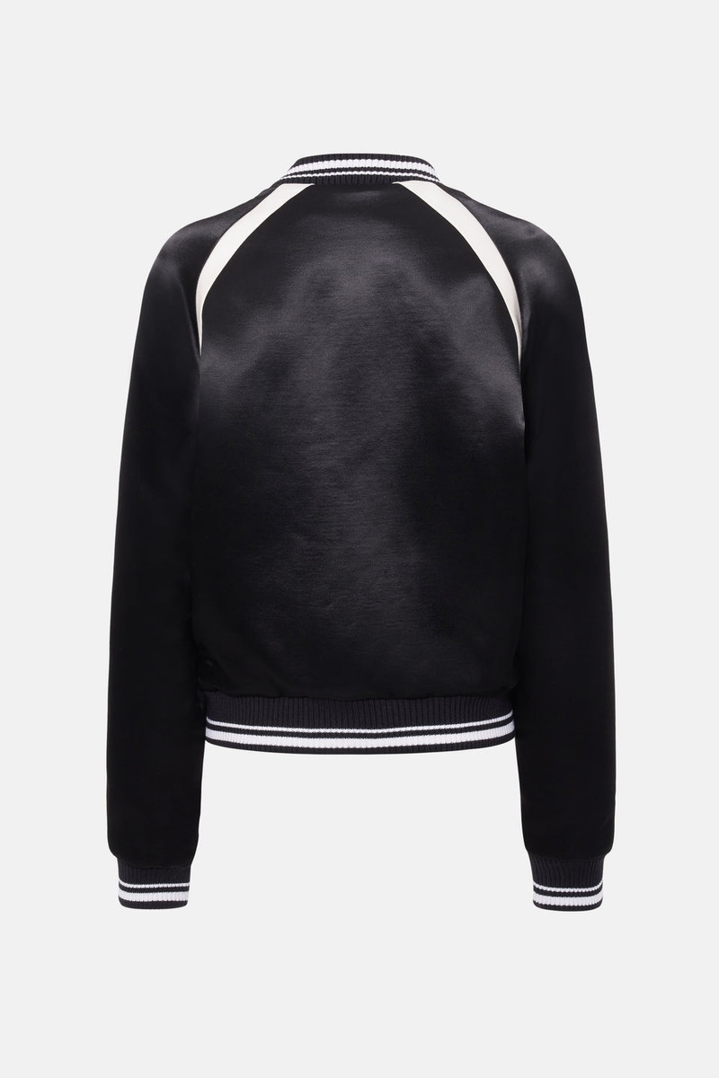 SATIN BOMBER JACKET WITH PATCH 2