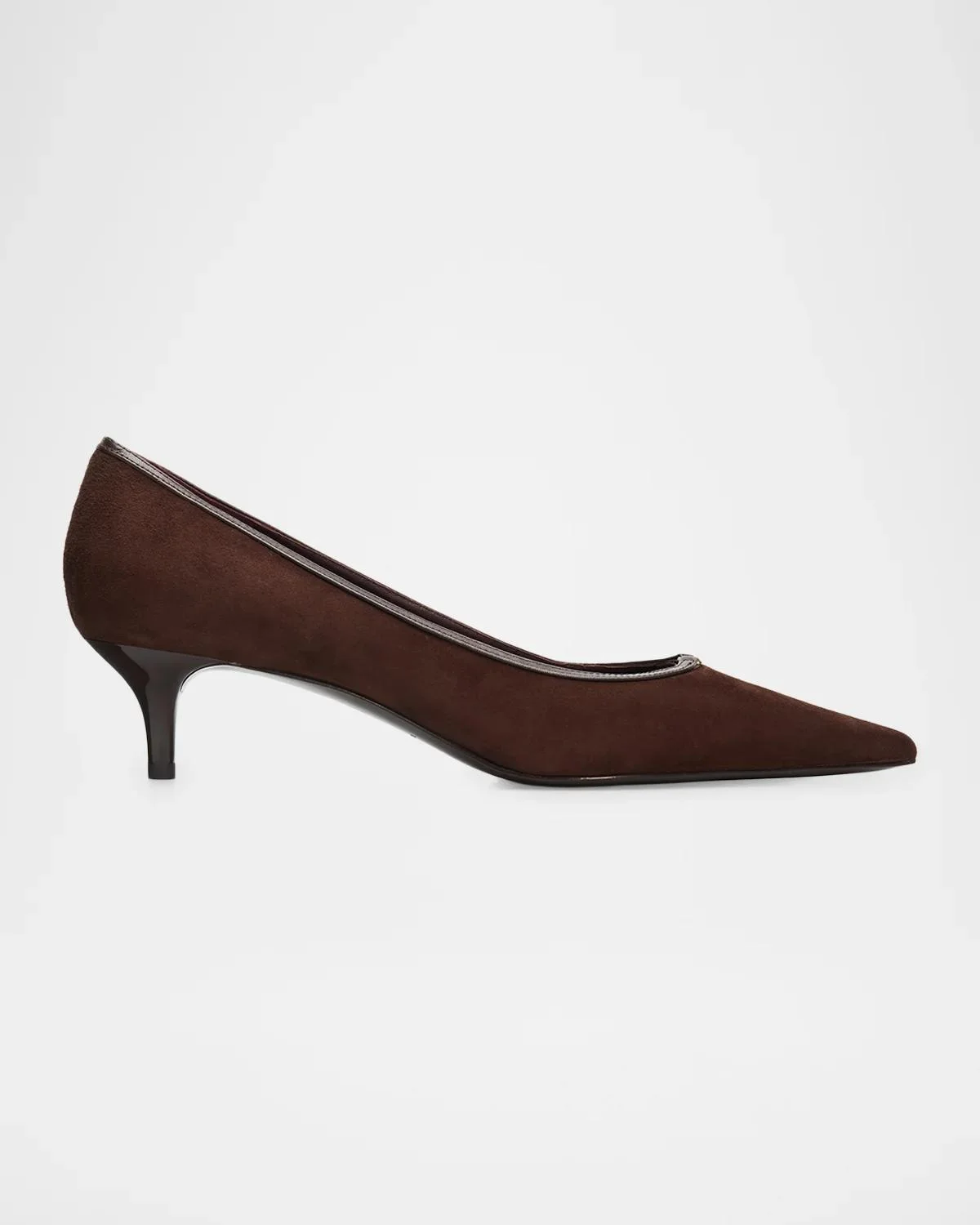 45mm Double T Buckle Suede Pumps - 1