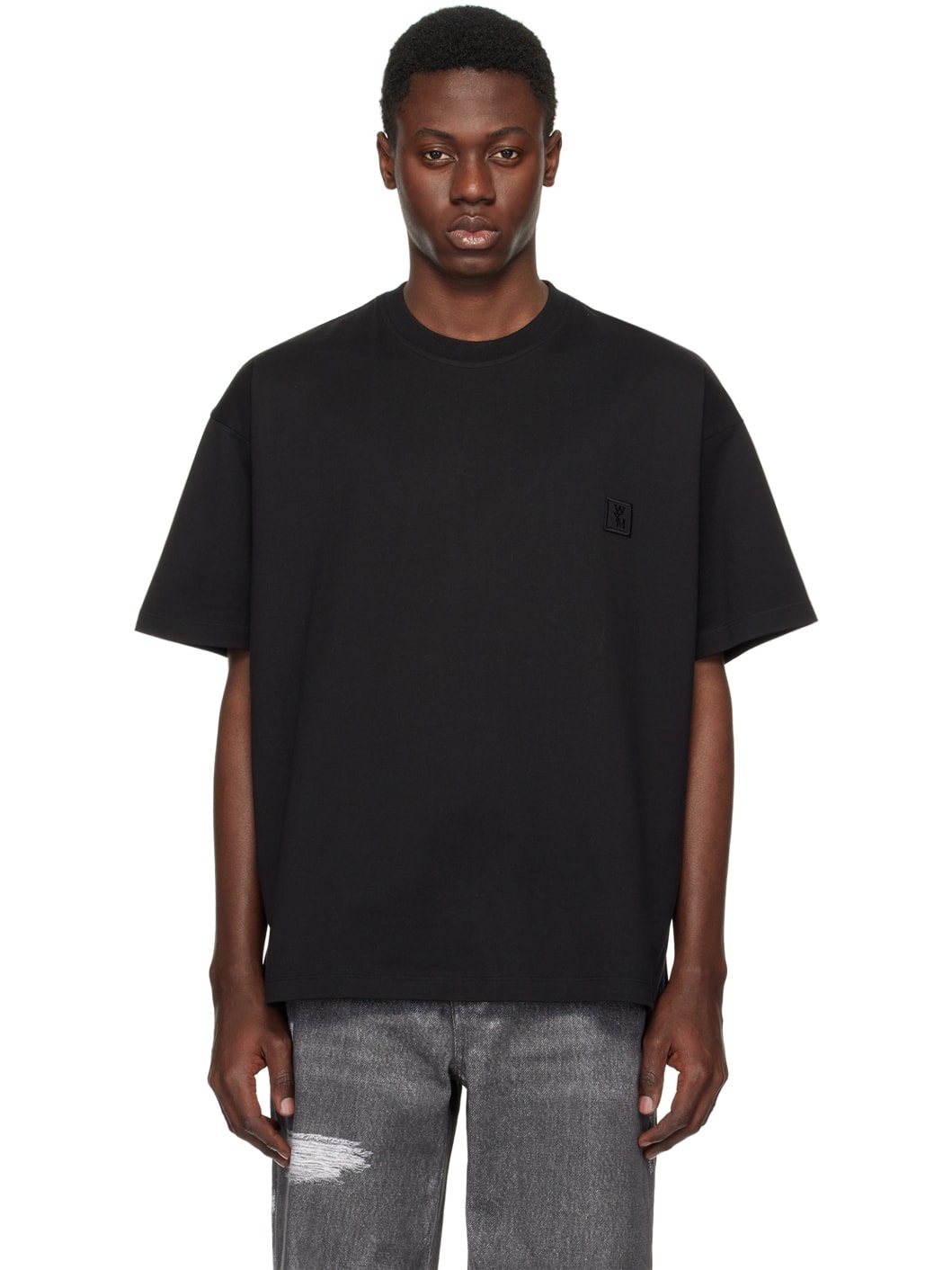 Black Printed T-Shirt - 1