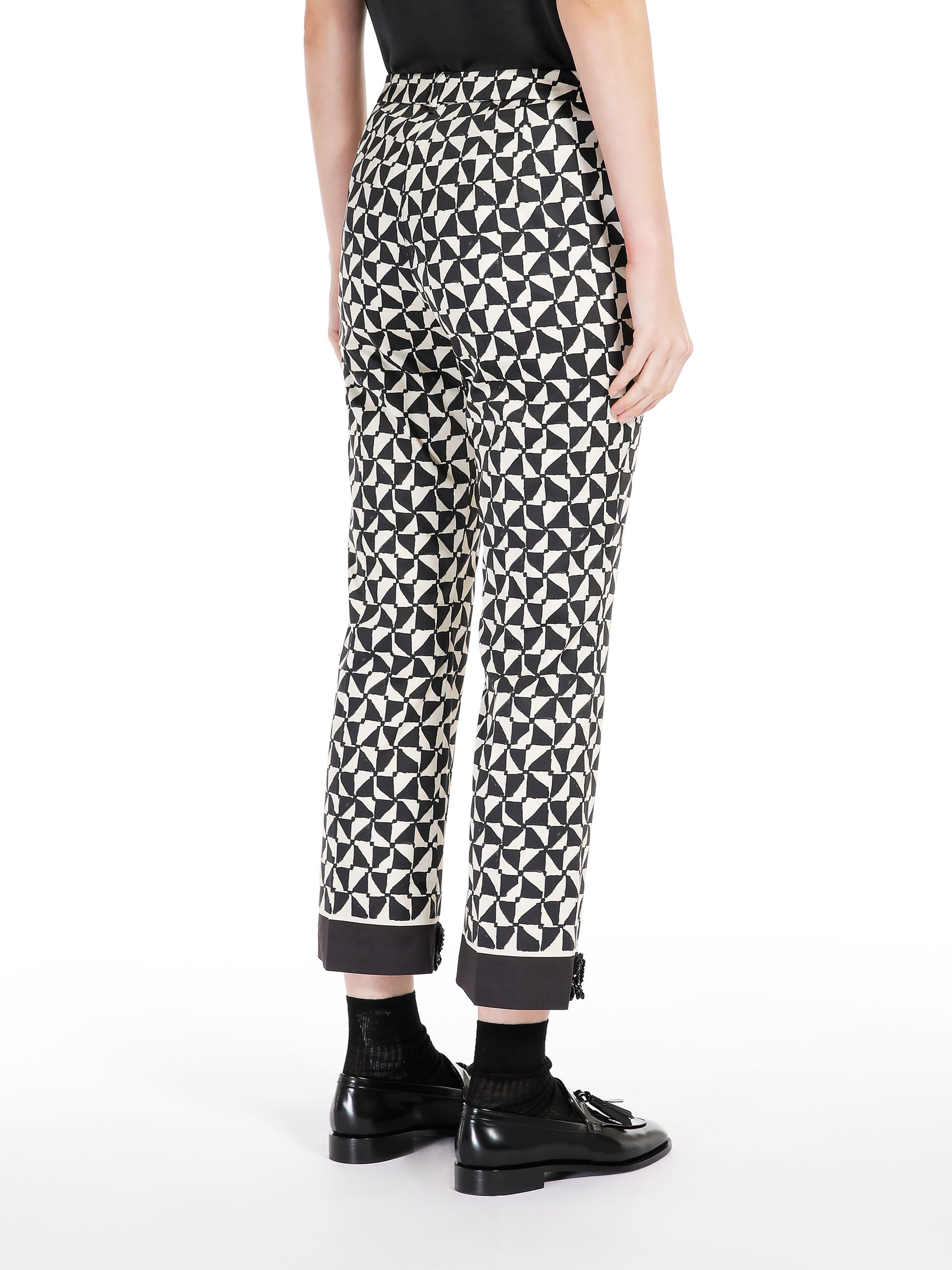 NEREO Printed satin trousers - 4