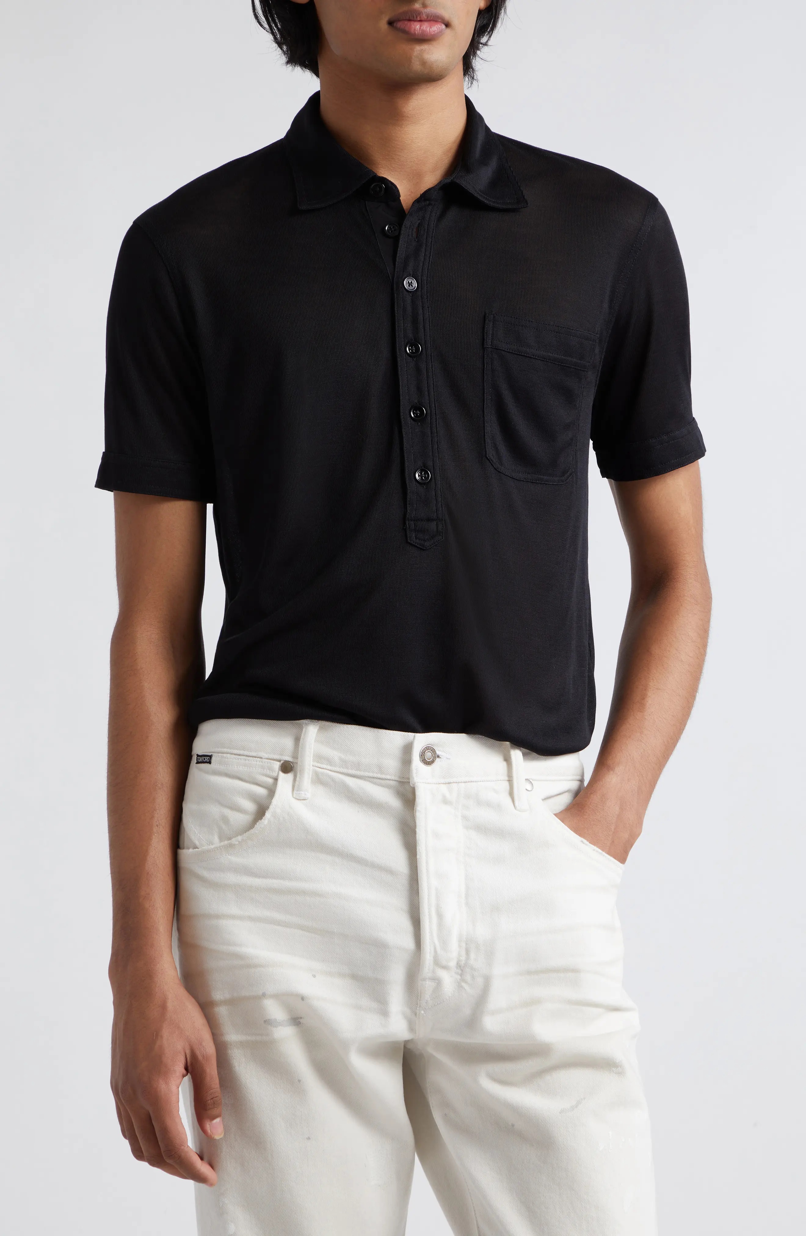 Silk Jersey Polo - 1