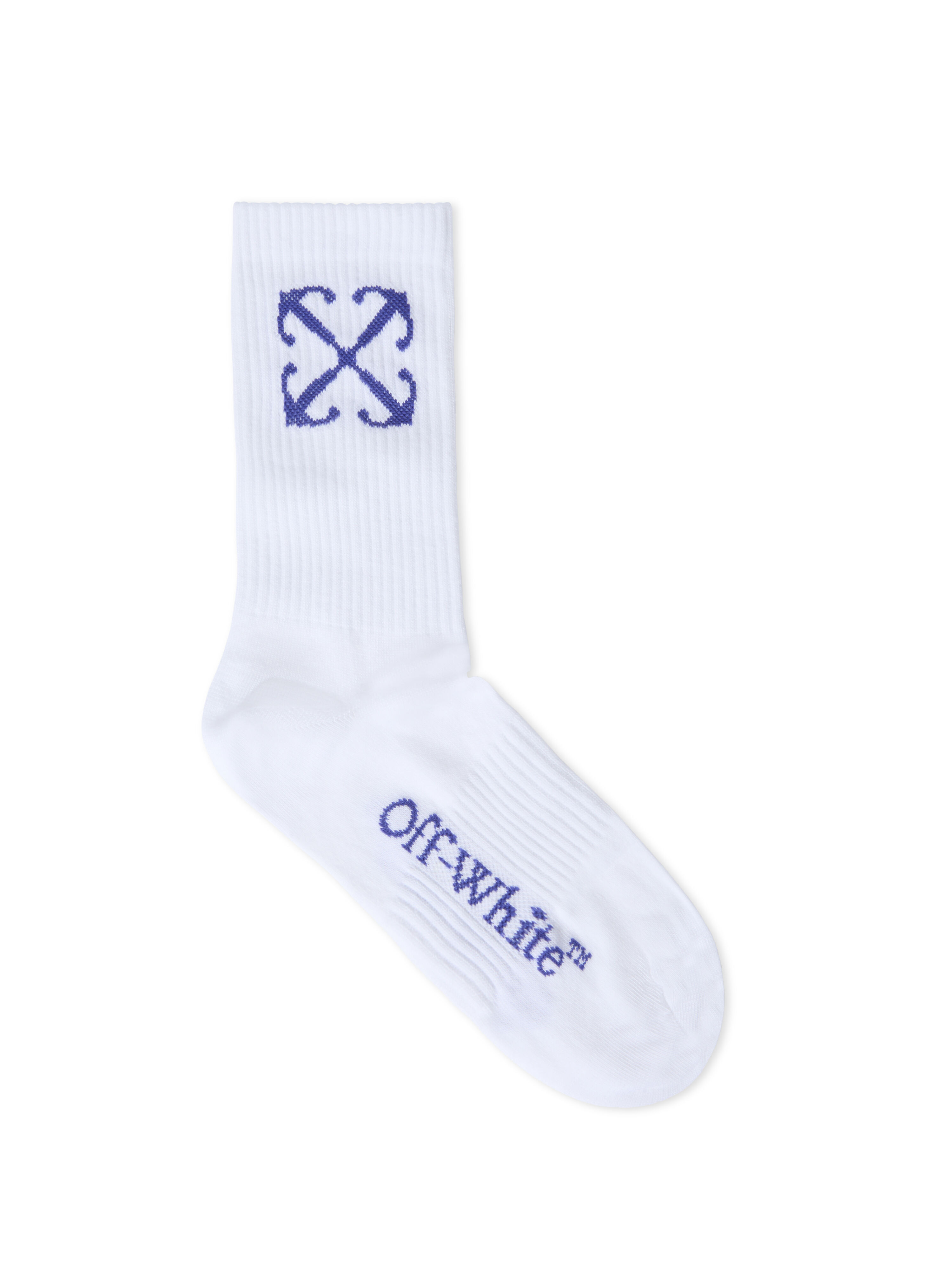 White/blue Arrow Mid-calf Socks - 3