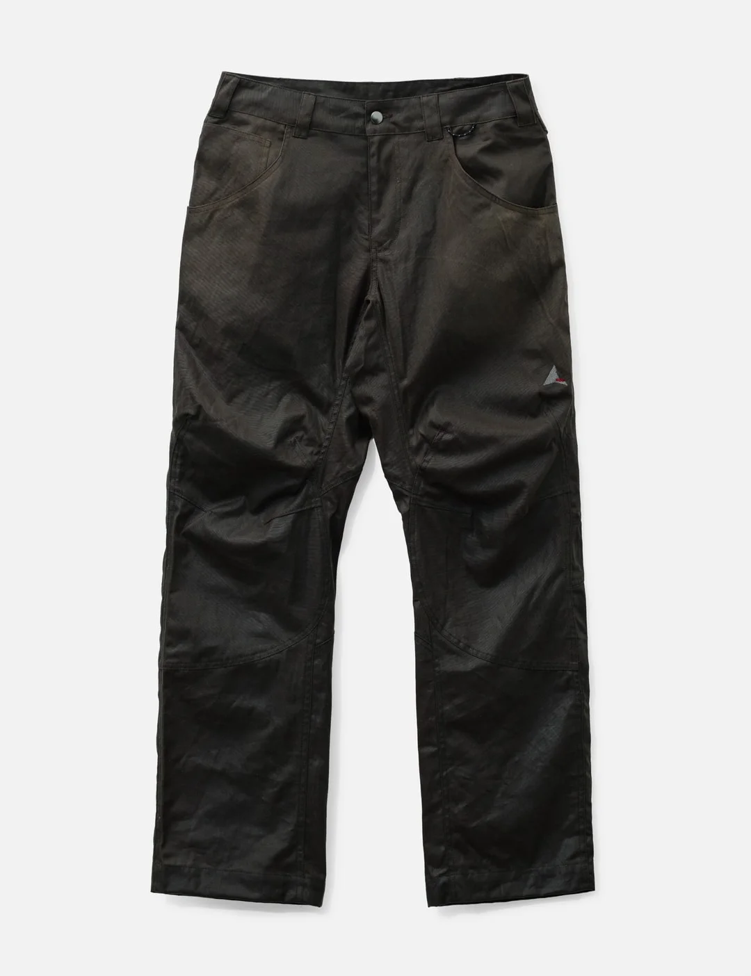 CRIMP SHAPED WAXED COTTON PANTS - 1