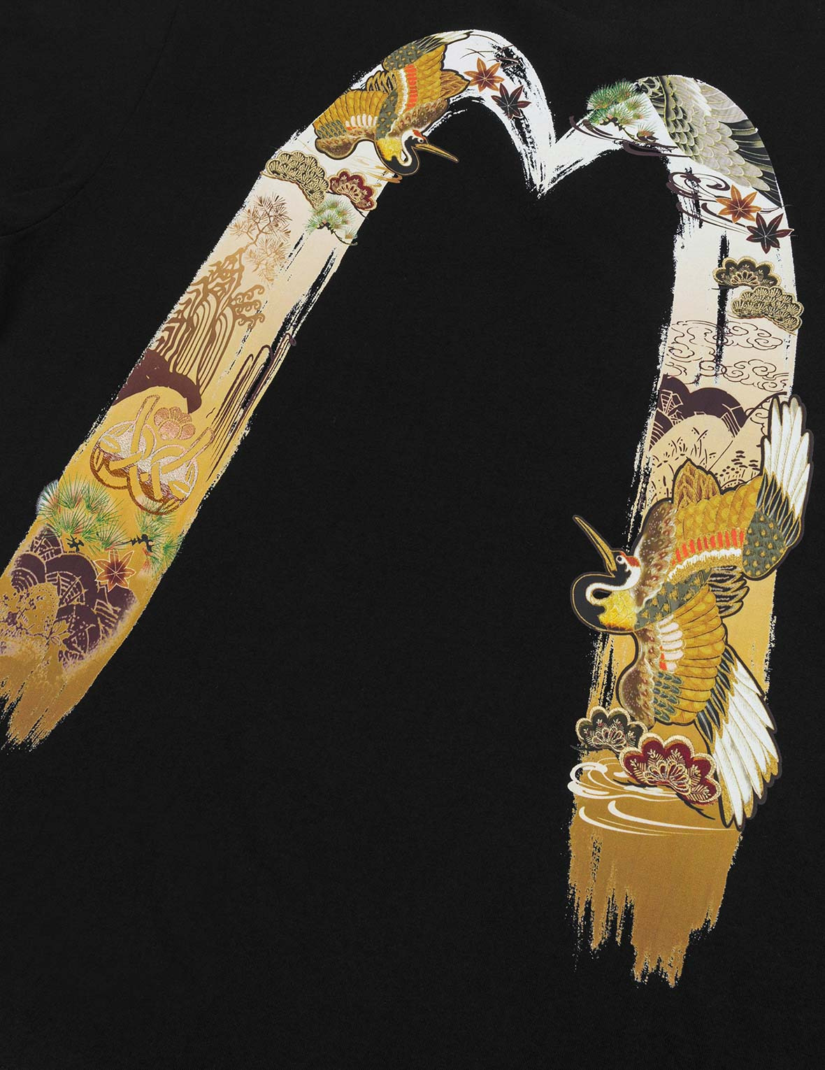 Logo and Crane Soaring Daicock Print Relax Fit T-shirt - 3