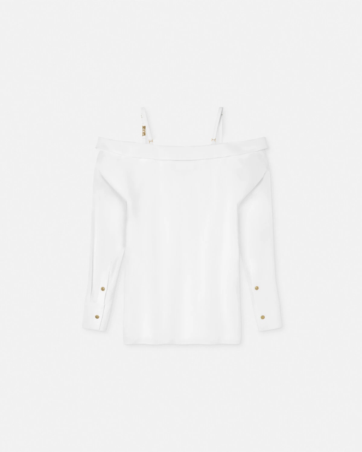 Off-The-Shoulder V-Emblem Shirt - 3