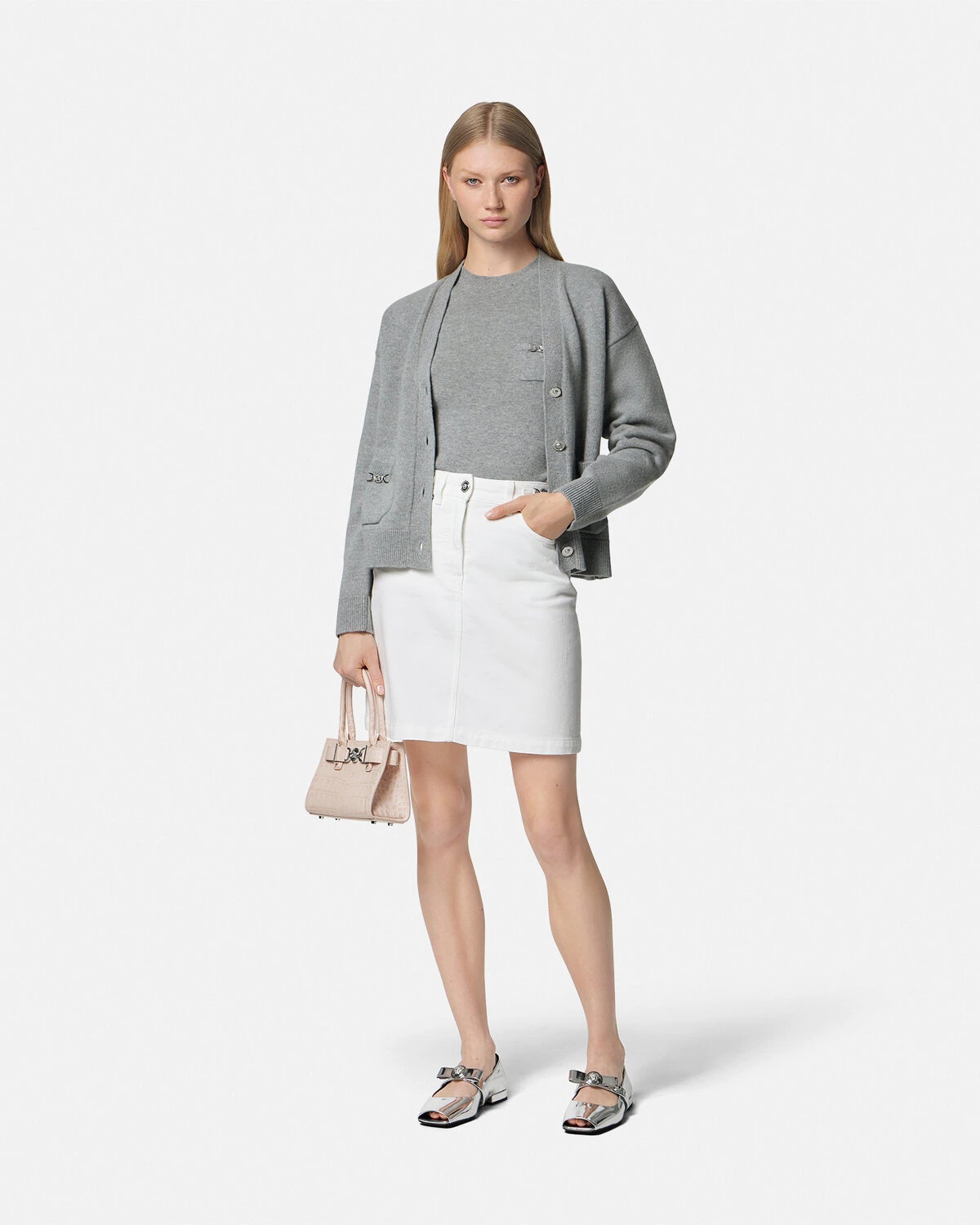 Cashmere-Blend Knit Boxy Cardigan - 2