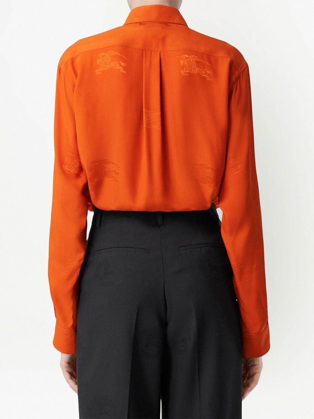 logo-embroidered long-sleeve shirt - 4