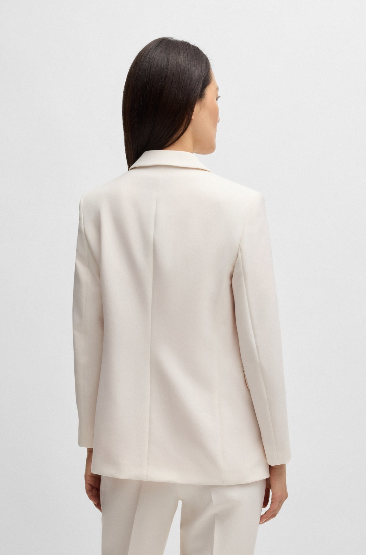 SINGLE-BREASTED JACKET IN STRETCH FABRIC - 4