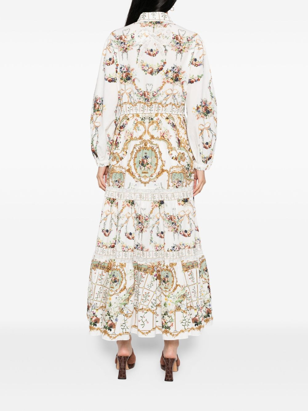 floral-print shirt dress - 4