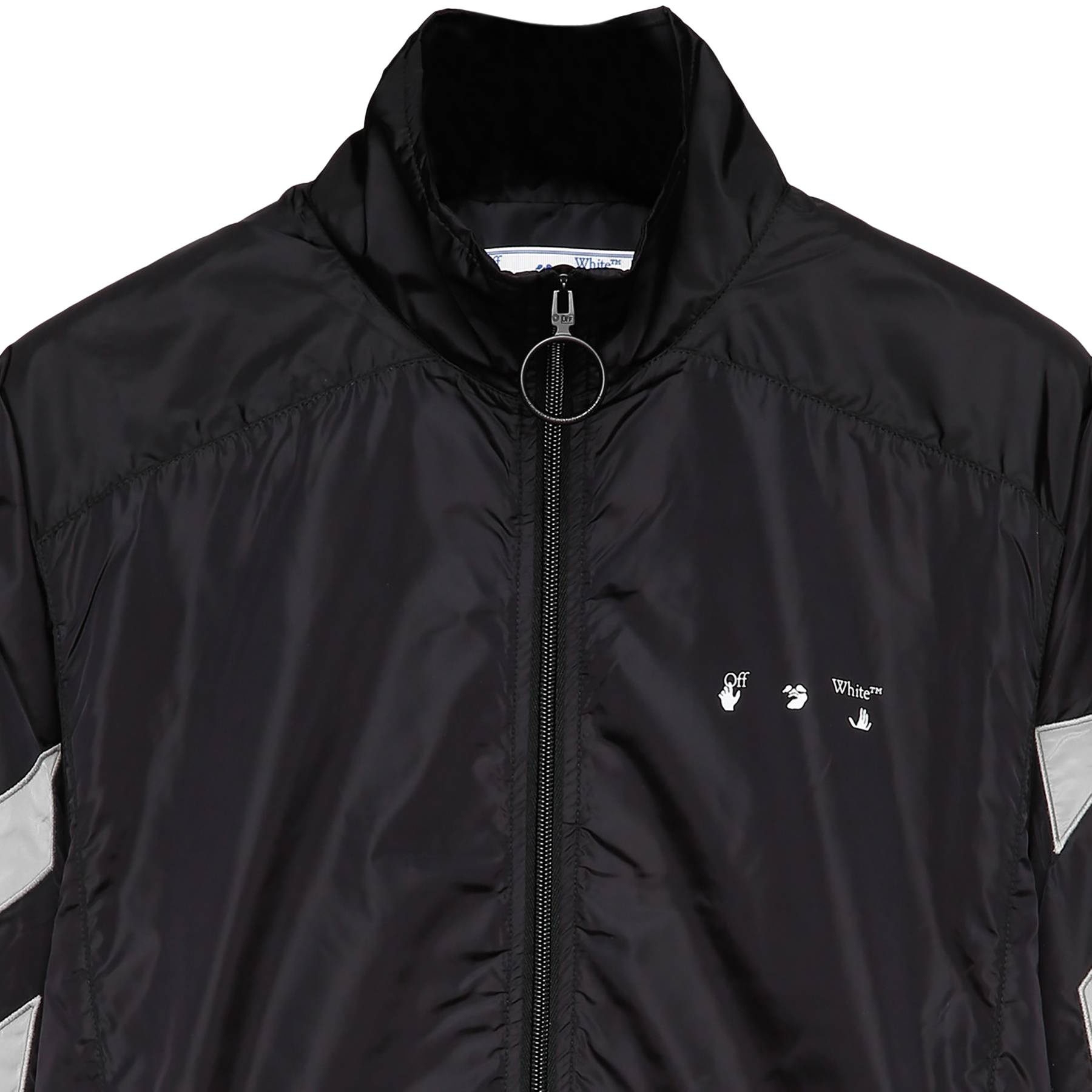 Off-White Diag Nylon Tracktop 'Black/Limestone' - 3