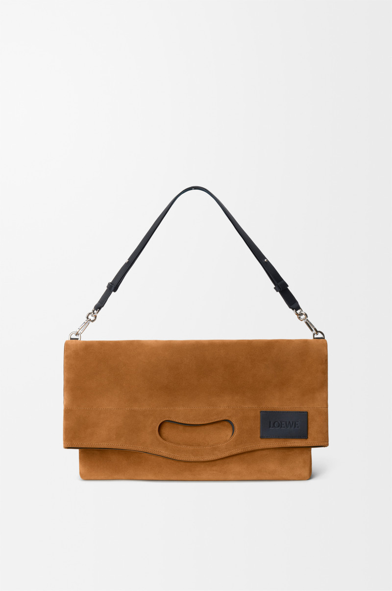Bob folded tote in suede 8