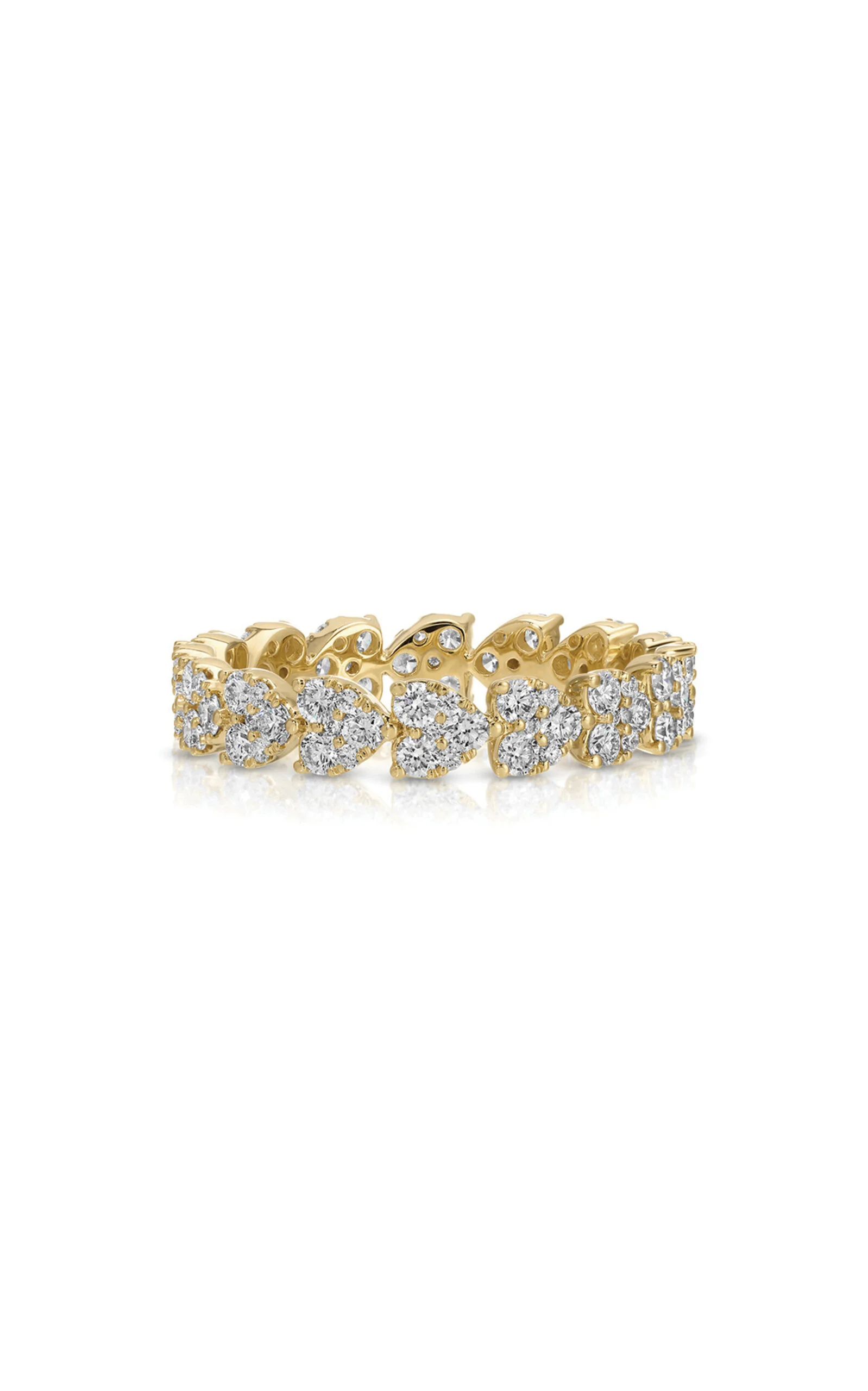 Endless Love 14K Yellow Gold Diamond Eternity Bang - 1
