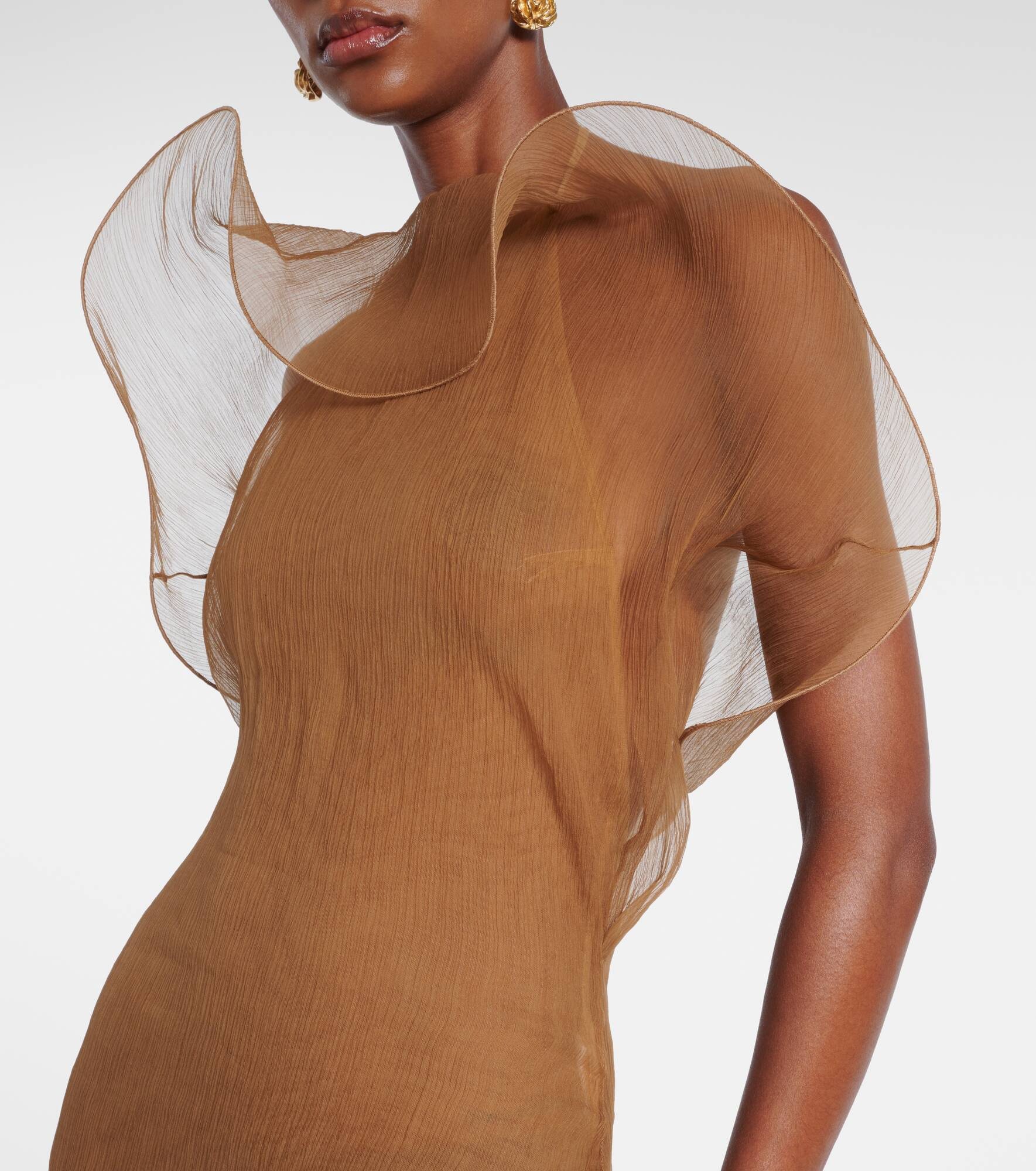Sheer silk organza gown - 4