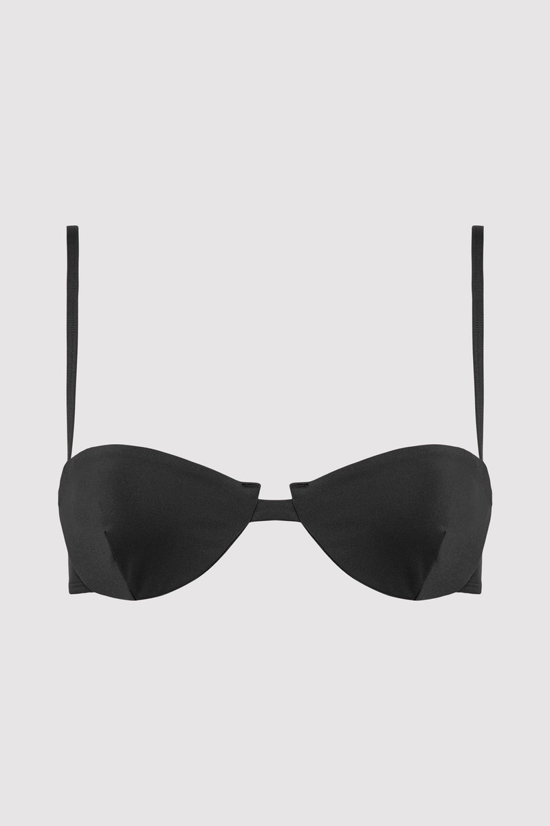 Balconette Bikini Top - Black - 1