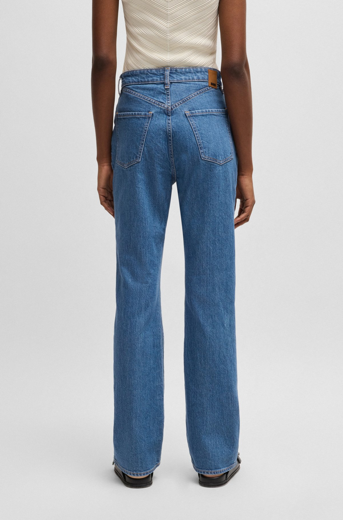 BOOTCUT JEANS IN BLUE COMFORT-STRETCH DENIM - 4