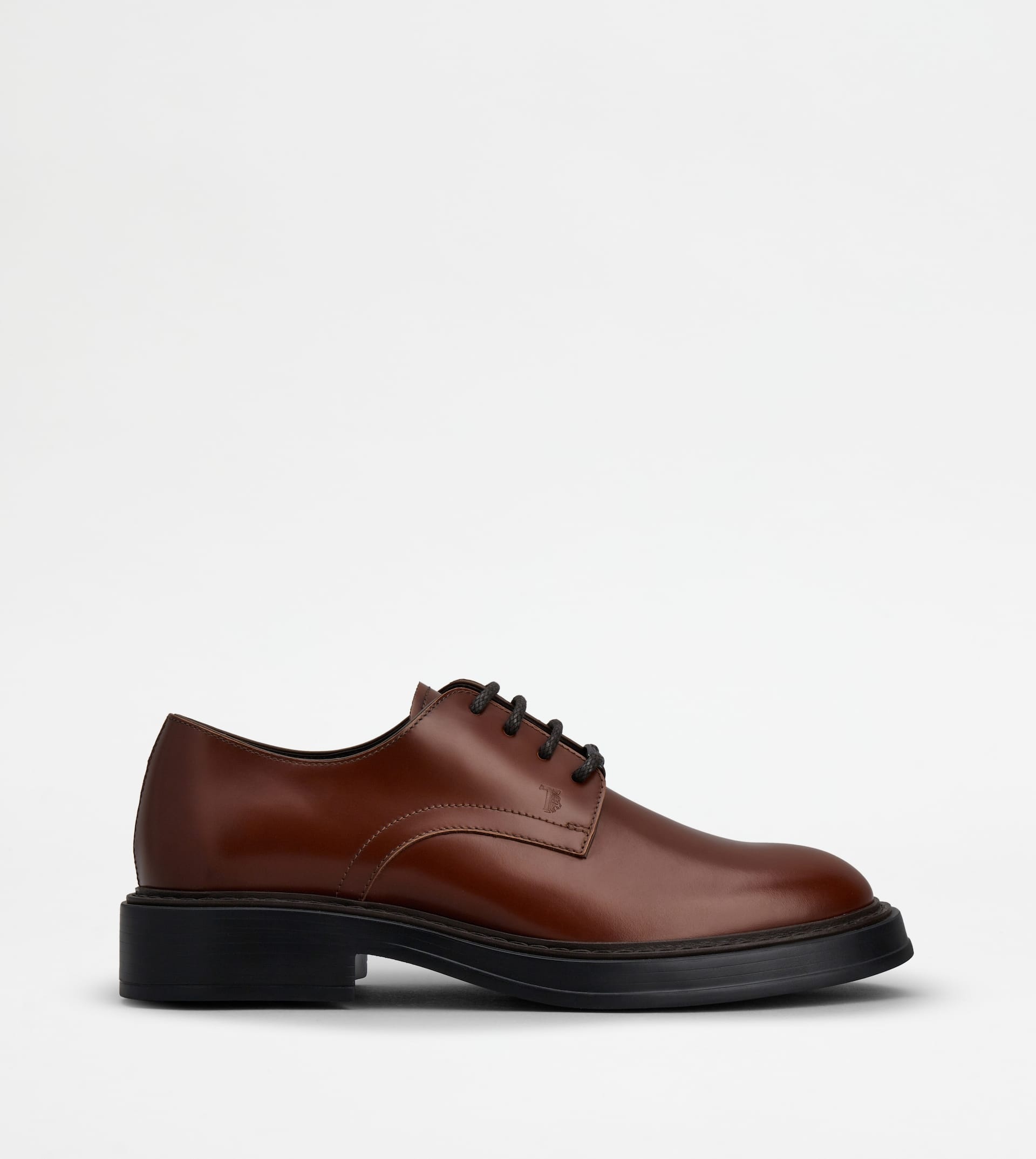 LACE-UPS IN LEATHER - BROWN - 1
