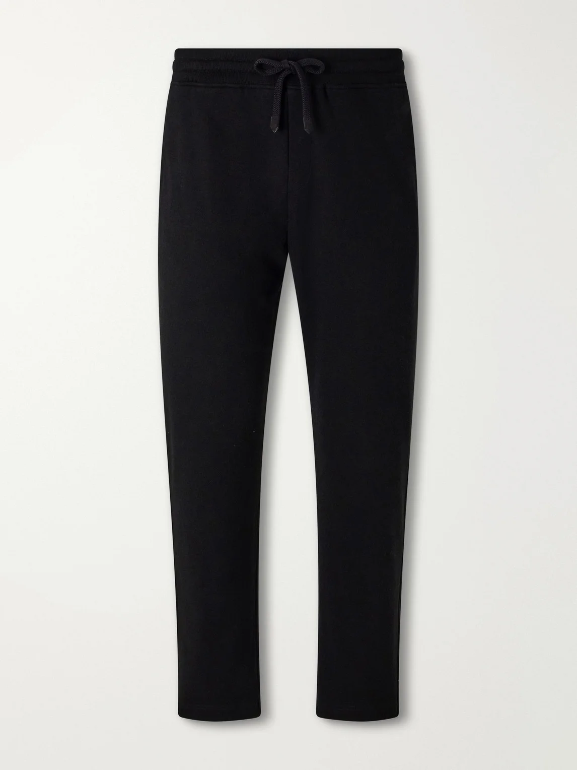 Straight-Leg Cotton and Cashmere-Blend Jersey Drawstring Sweatpants - 1