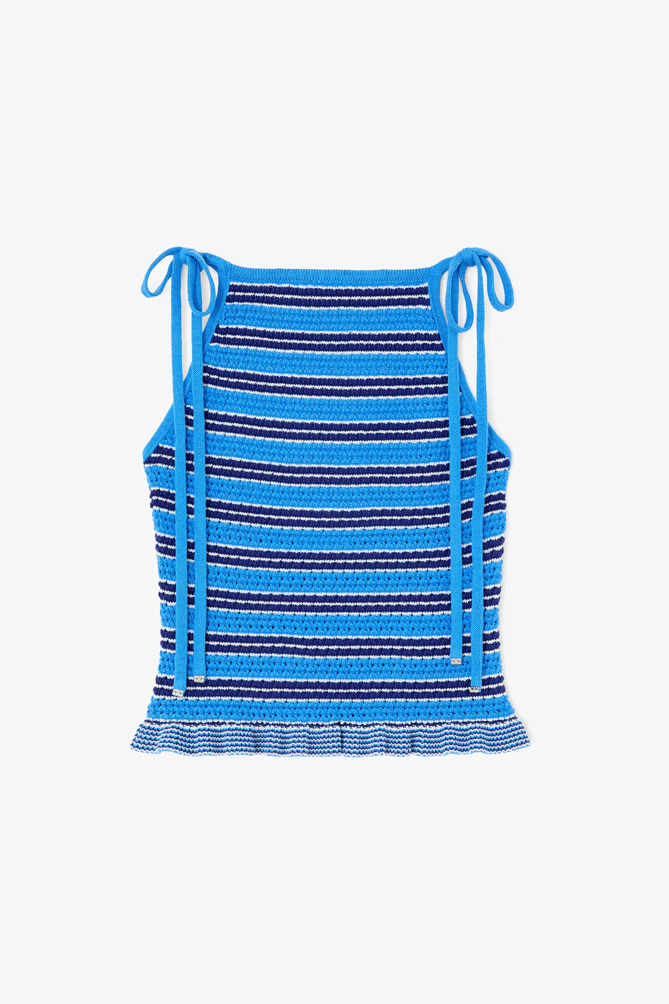 TOP IN STRIPED POINTELLE - 1
