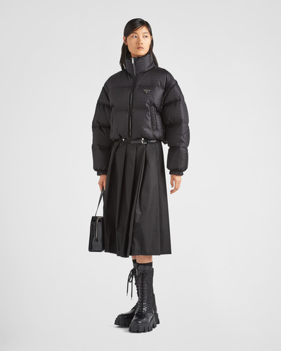Prada Re-Nylon cropped hooded down jacket outlook