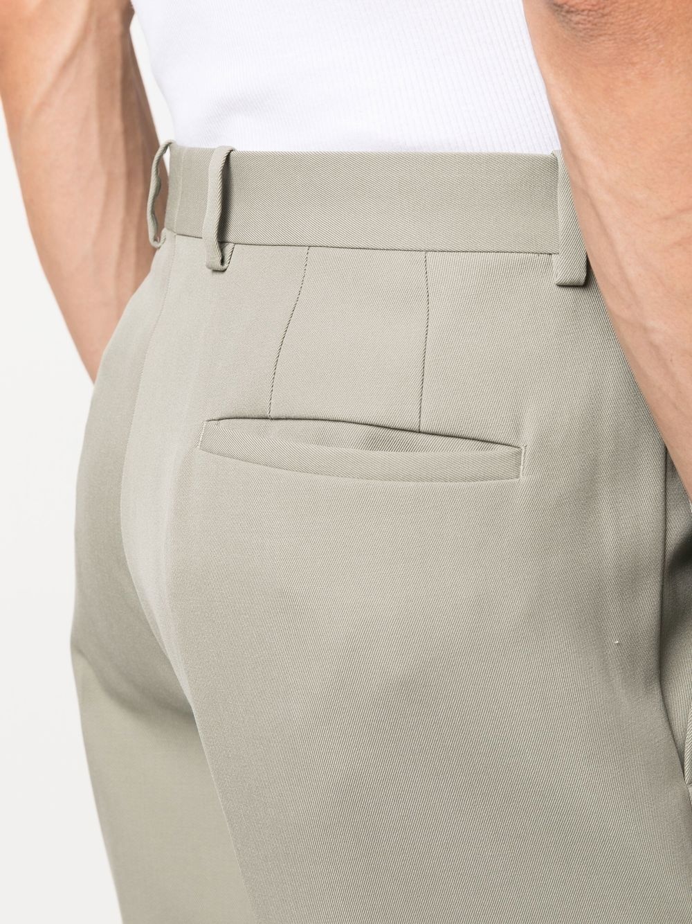 cotton-wool blend tailored trousers - 5