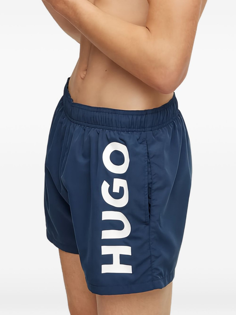 HUGO logo-print swim shorts outlook
