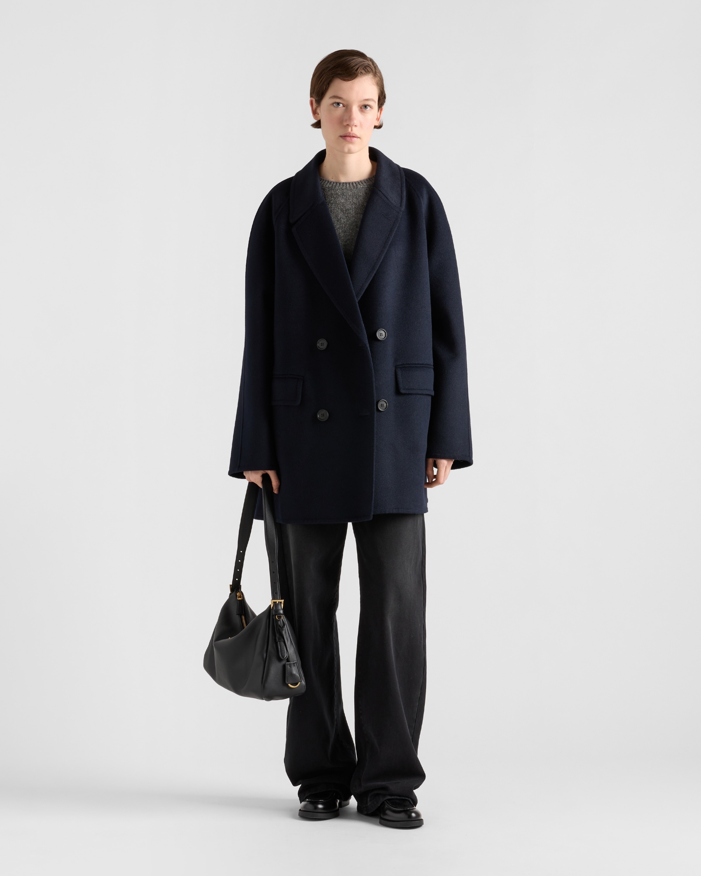 Double-breasted cashgora coat - 2