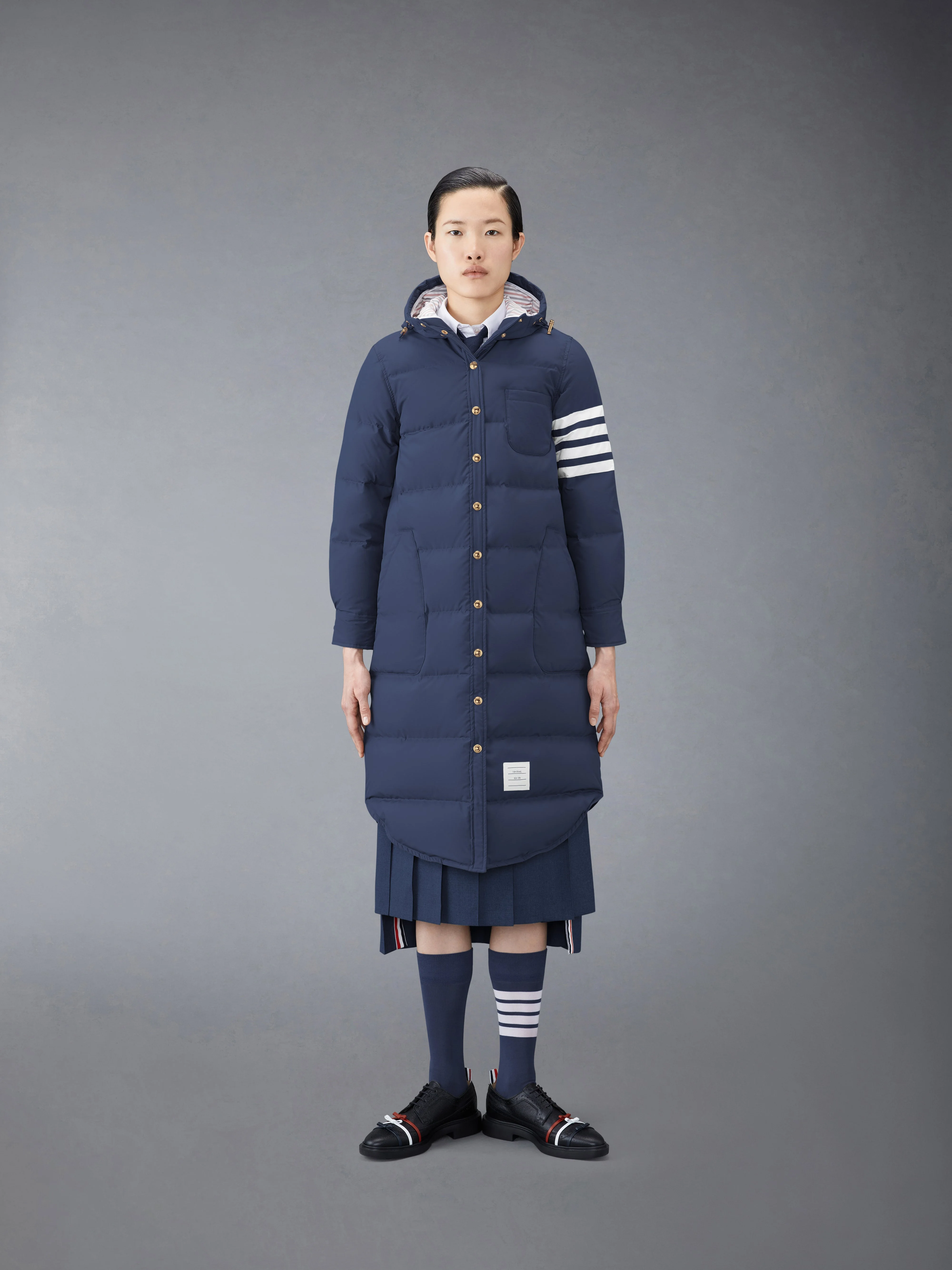 4-Bar hooded padded coat - 1