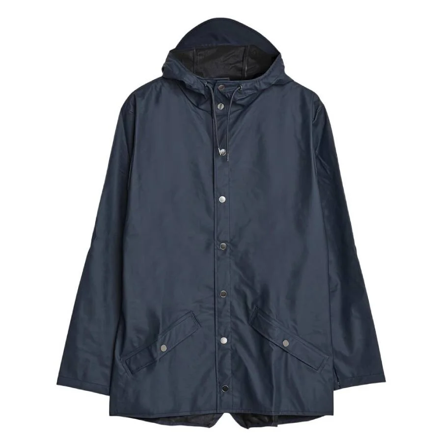 Rains Navy Waterproof Hooded Rain Jacket - 1