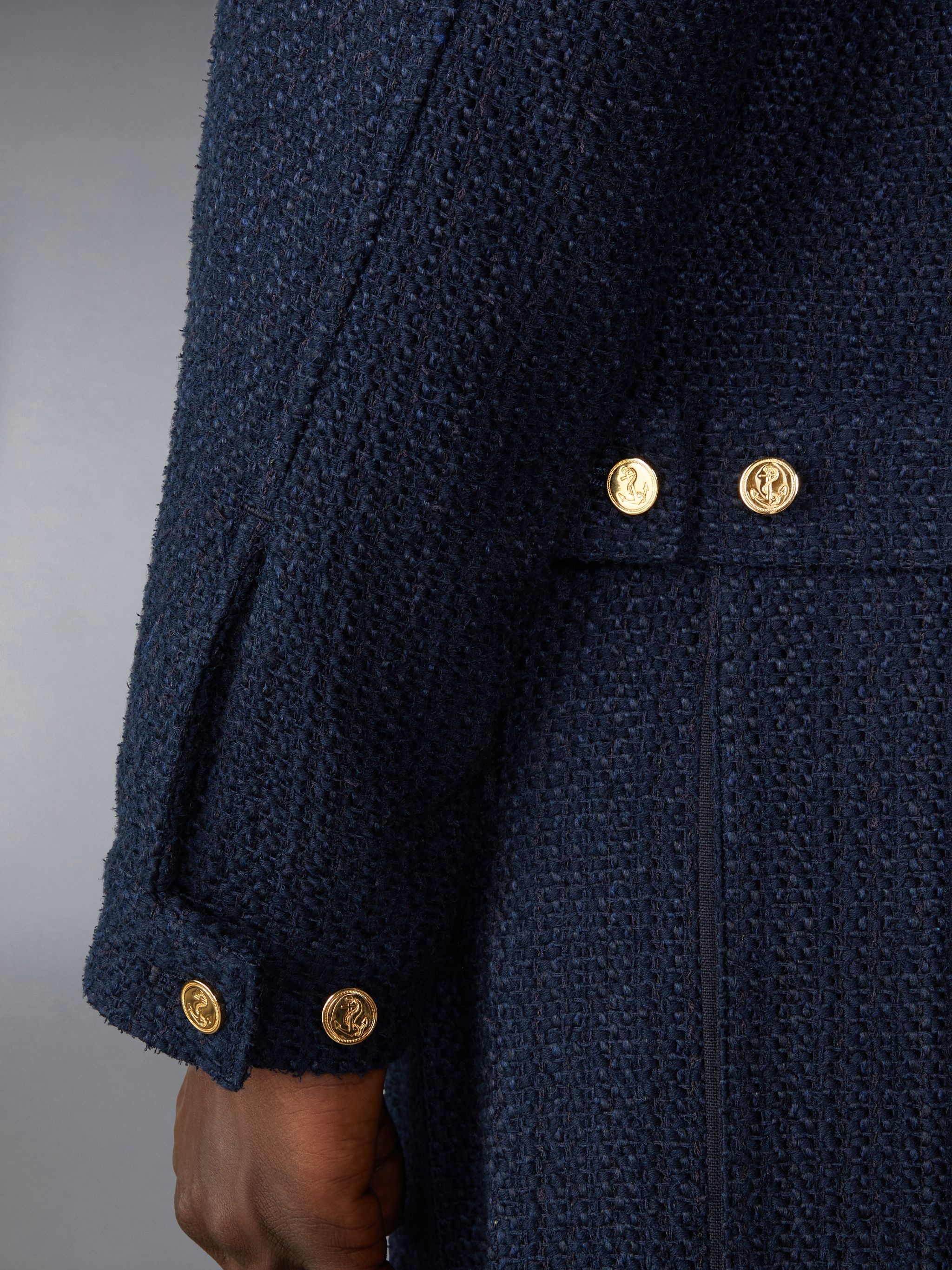 Tweed Raglan Collar Jacket - 4