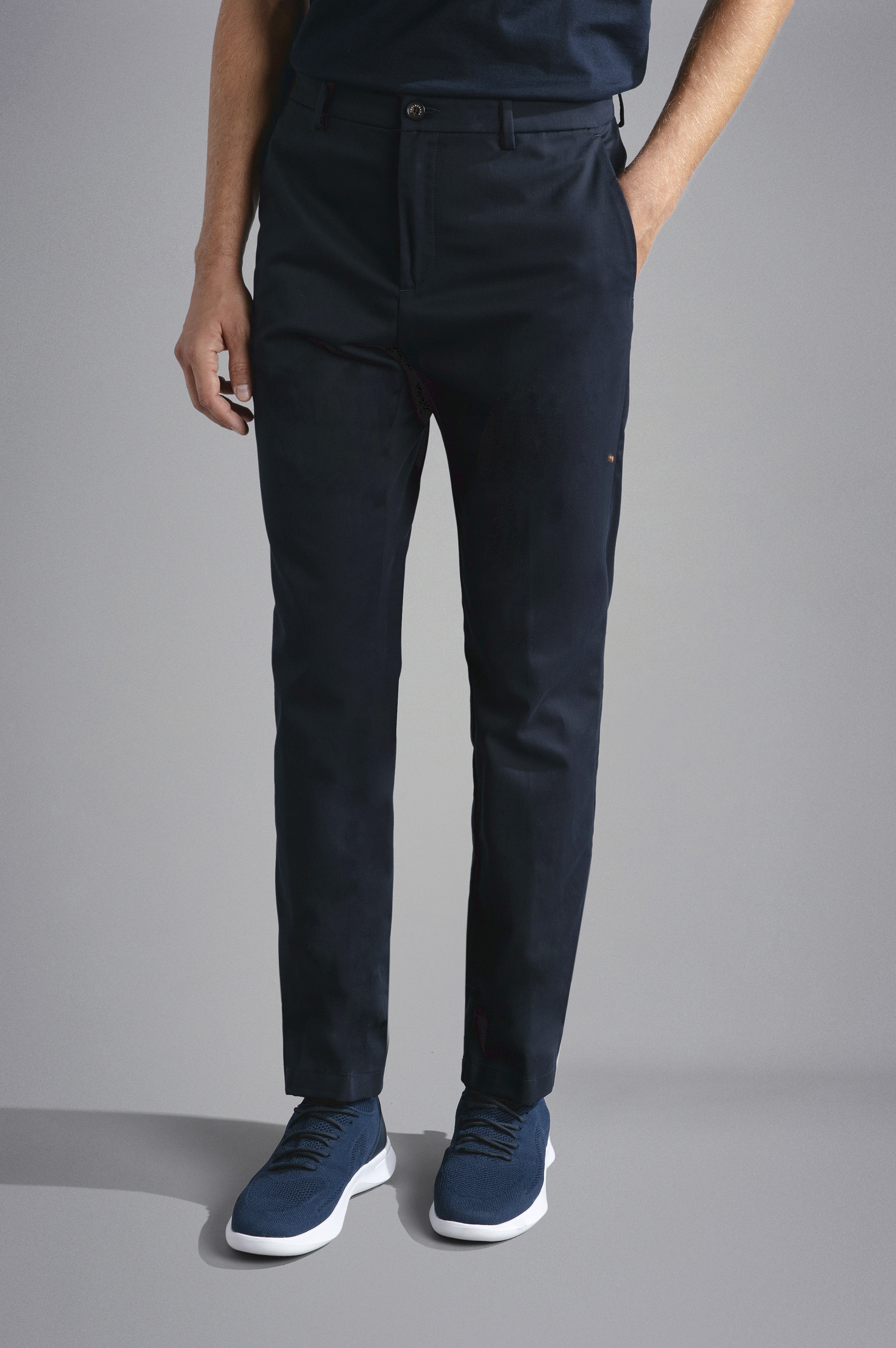 COTTON STRETCH CHINO TROUSERS - 6