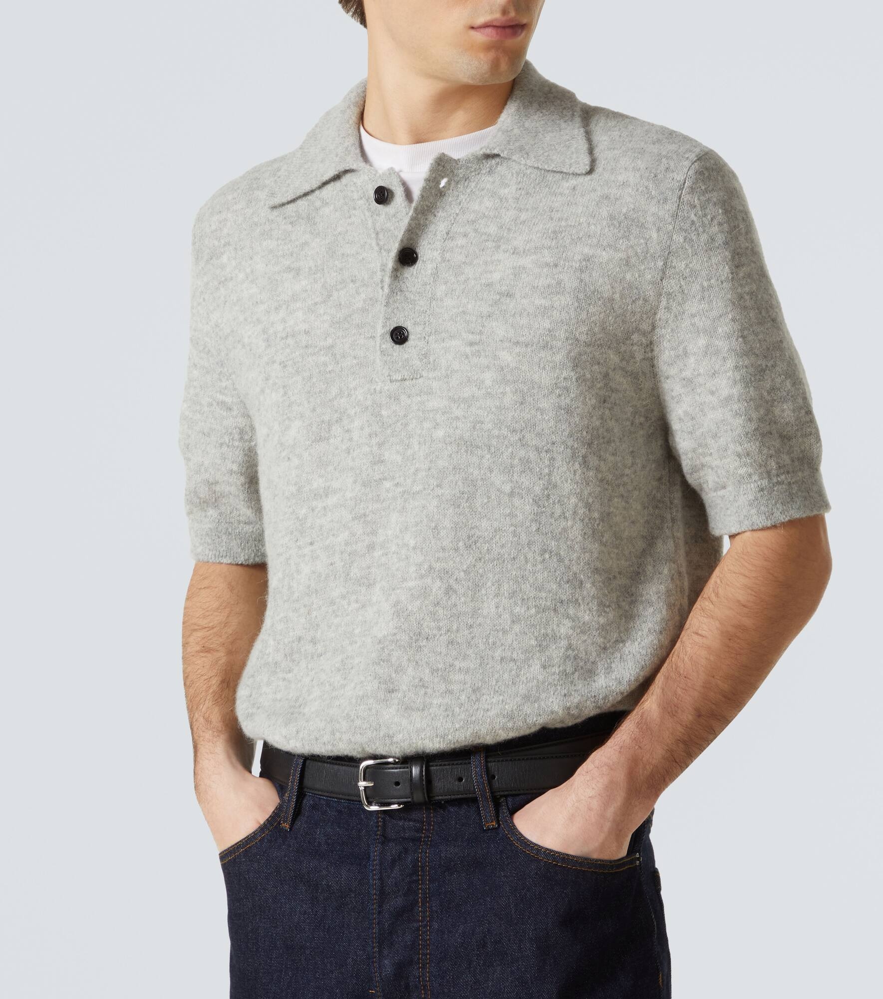Wool-blend polo shirt - 5