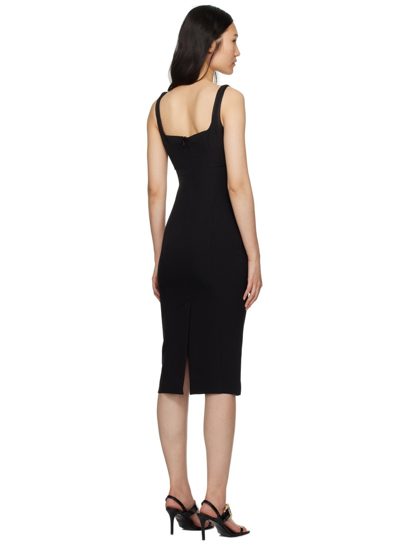 Black Paneled Midi Dress 3