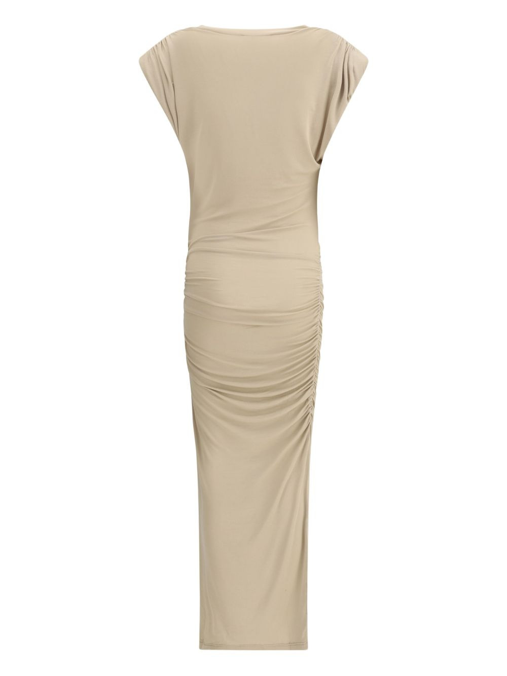side-ruched midi dress - 2