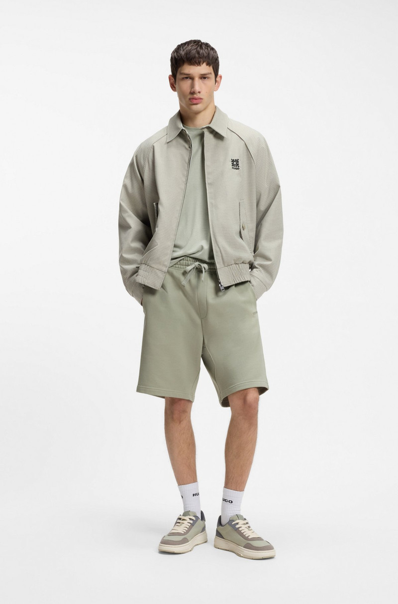 HUGO COTTON-TERRY SHORTS WITH LOGO PRINT outlook