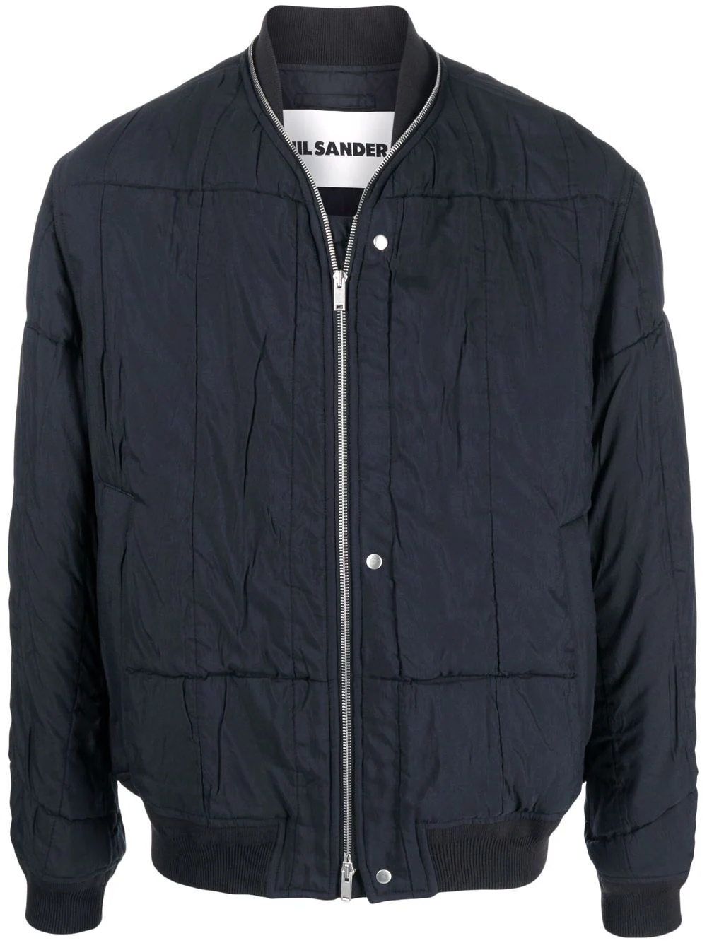 zipped padded bomber jacket - 1