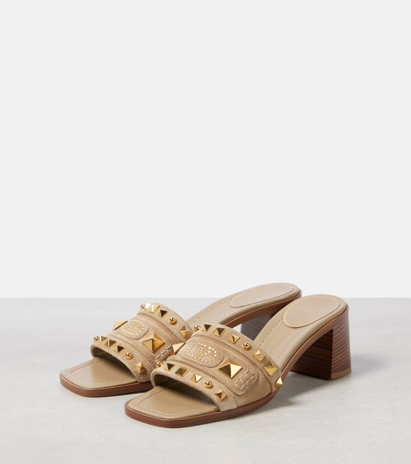 Plaster Caster 50 studded suede mules 4