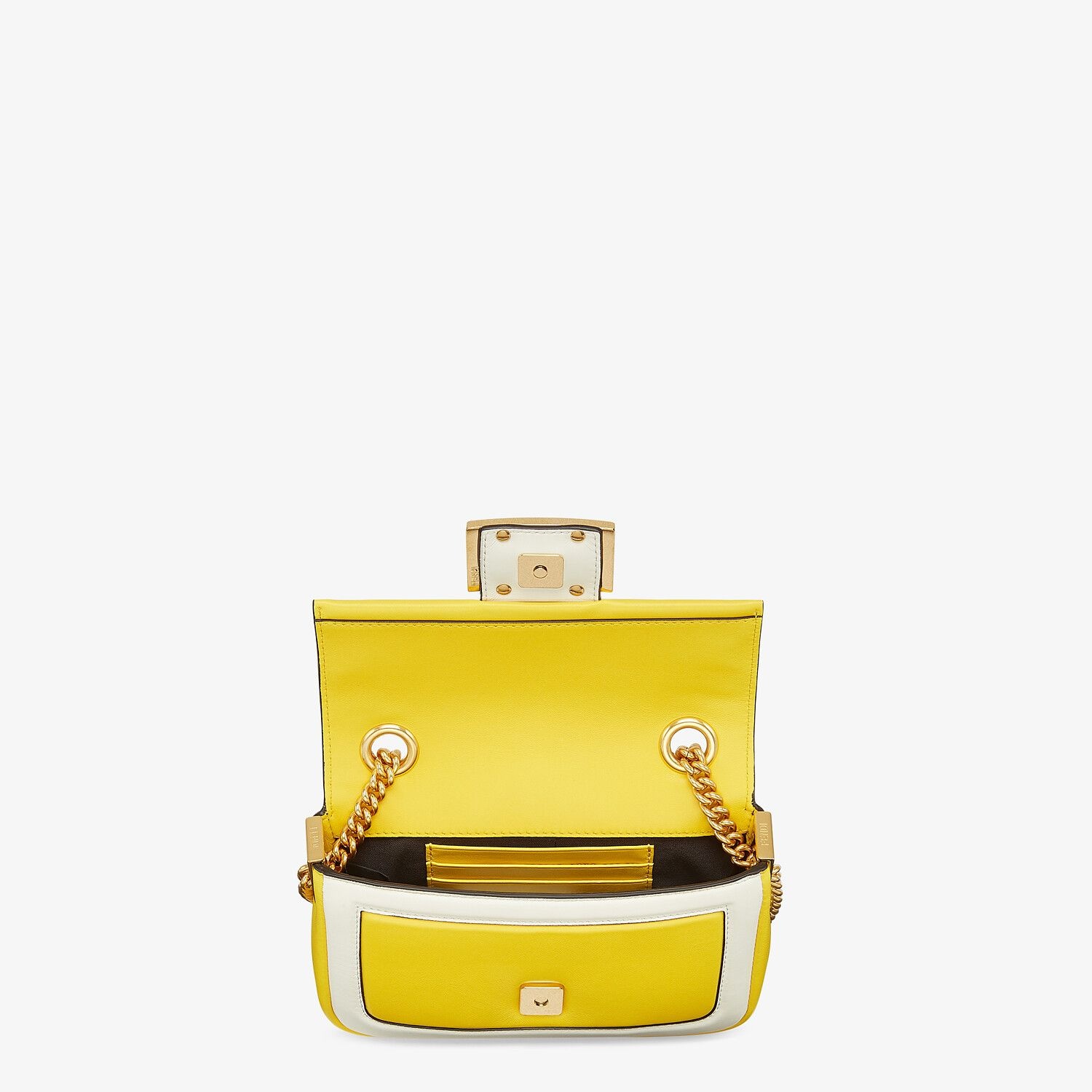 Yellow and white nappa leather bag - 4