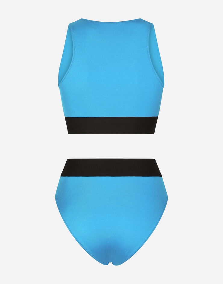 Halterneck bikini with branded elastic - 3