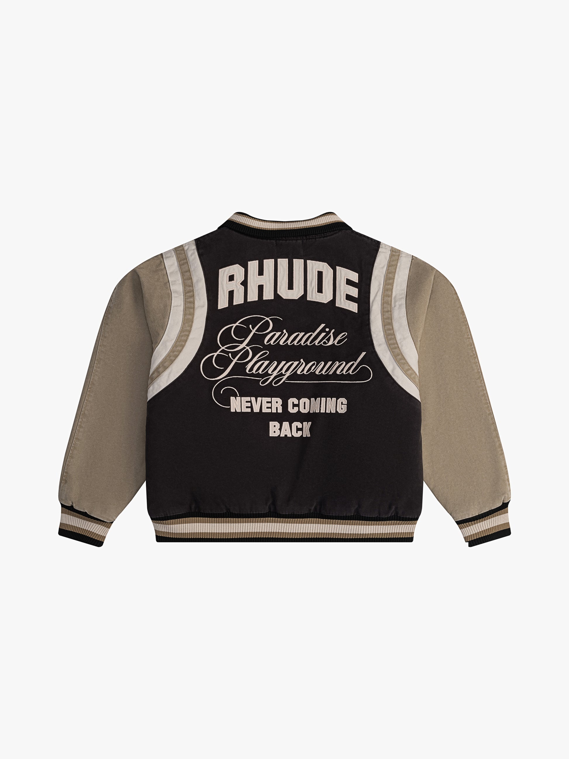 WASHED CANVAS VARSITY JACKET - 2