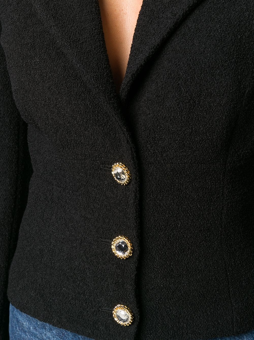 crystal-embellished single-breasted blazer  - 5