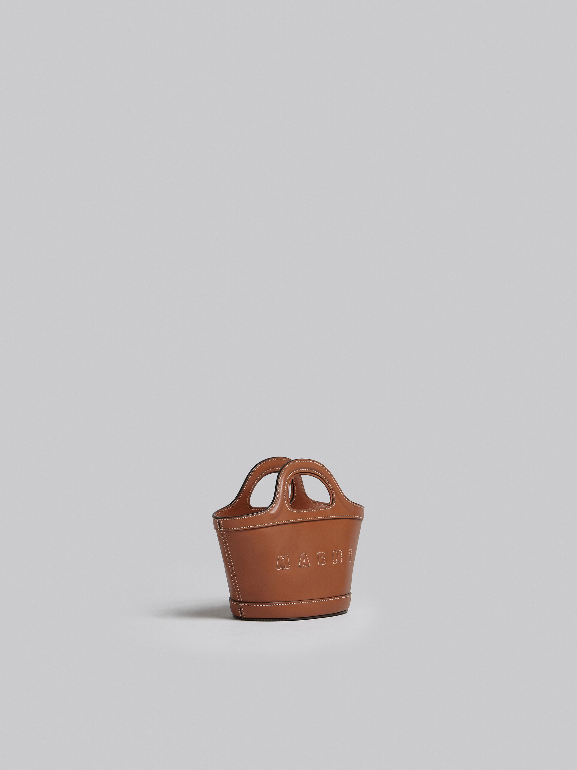 TROPICALIA MICRO BAG IN BROWN LEATHER - 6