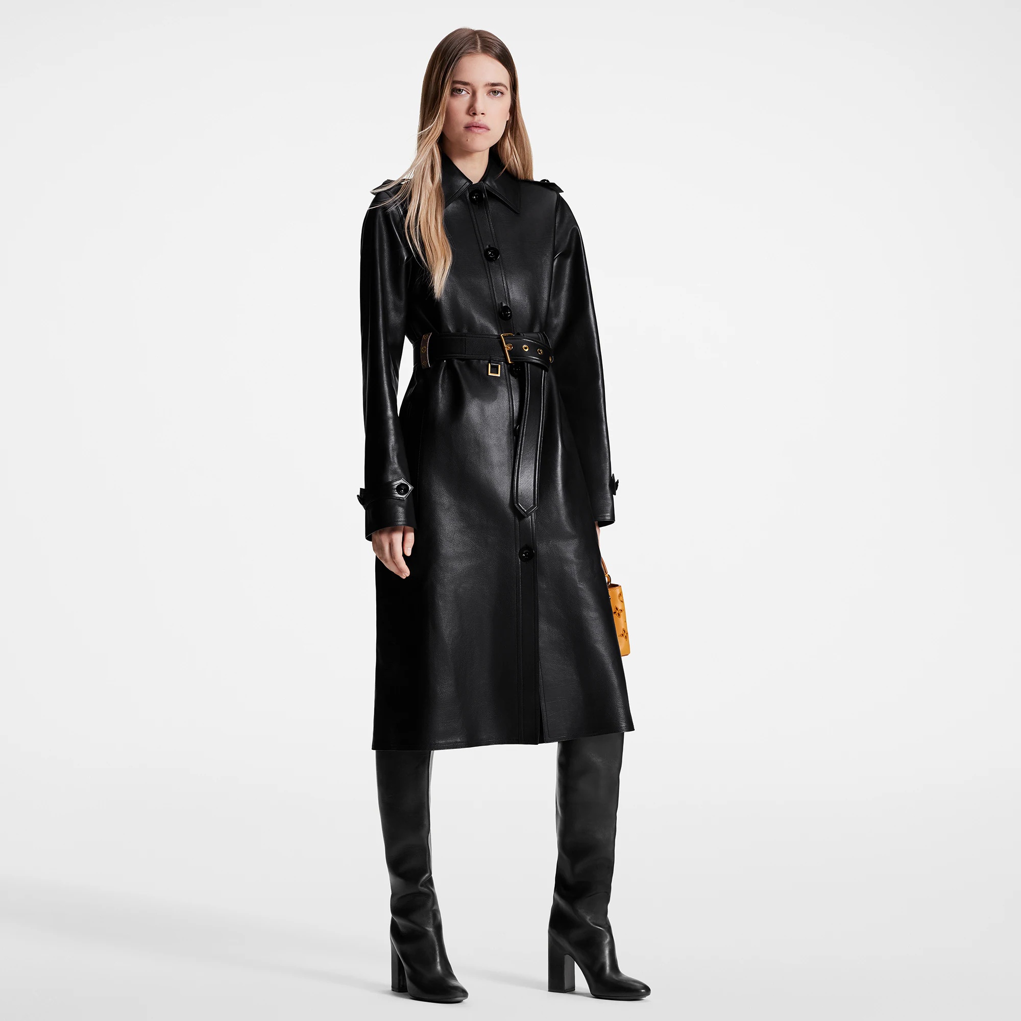 Nappa Leather Trench Coat - 4