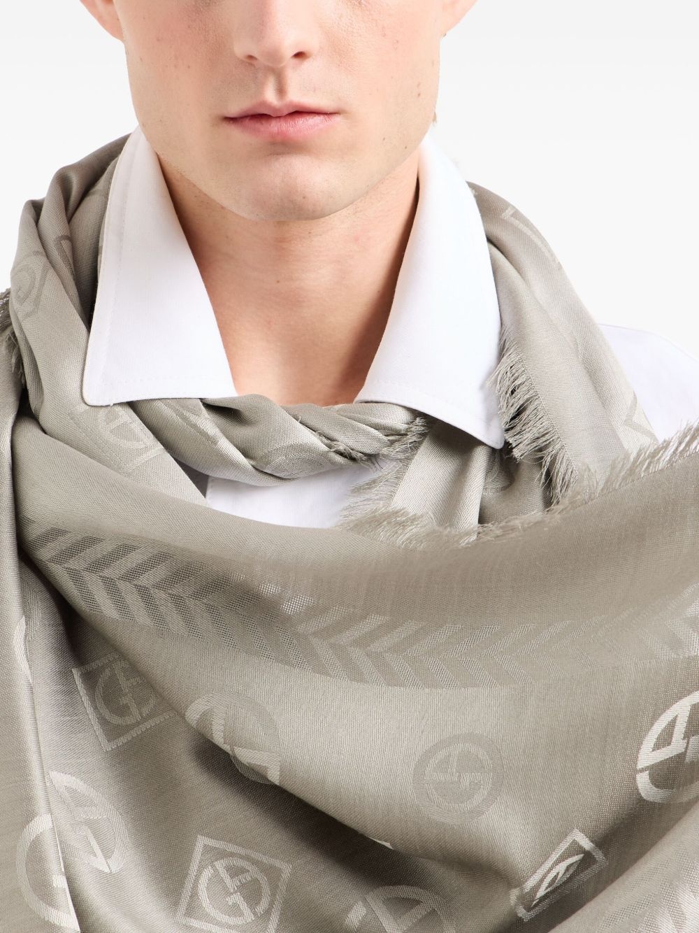 jacquarded scarf - 2