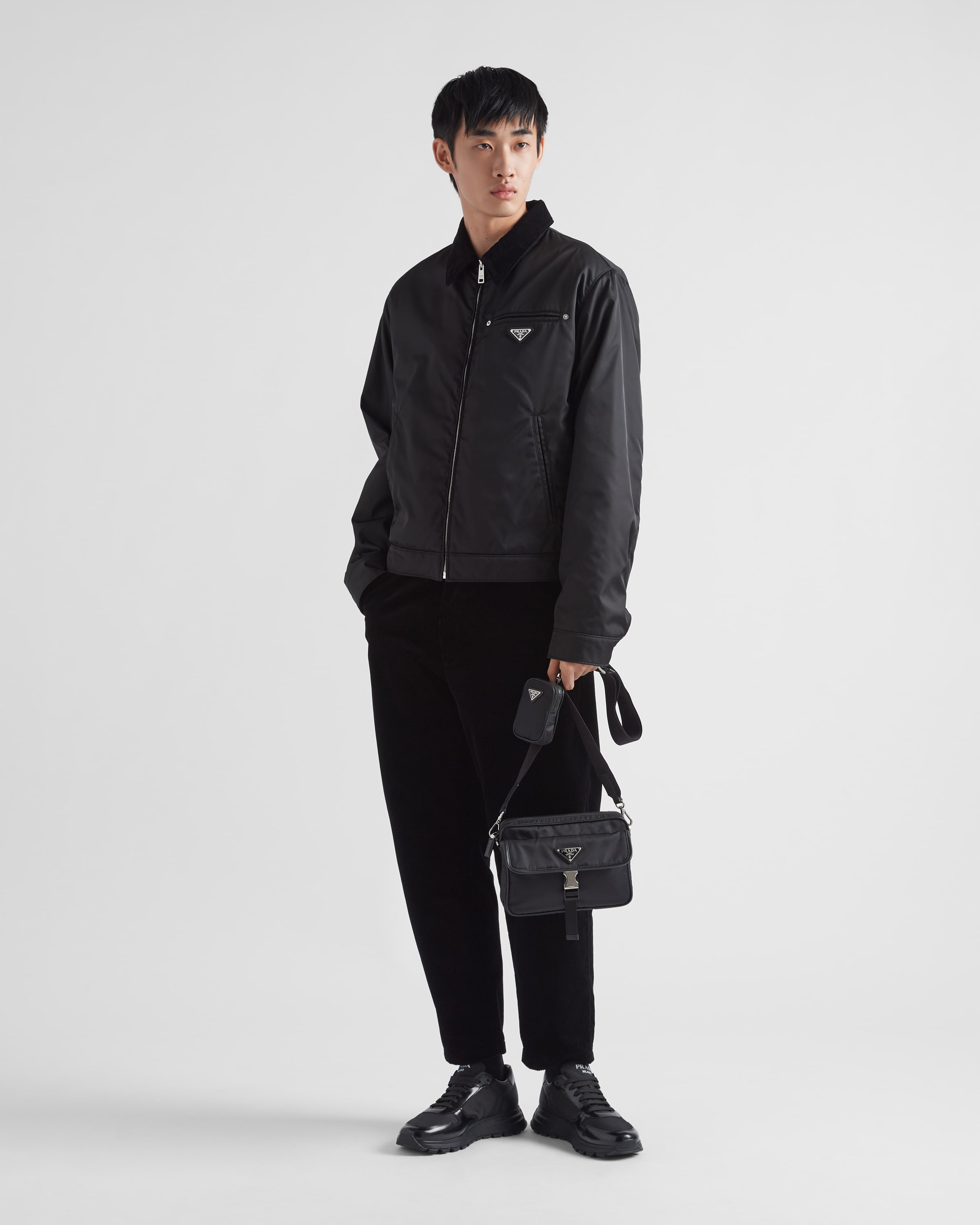 Re-Nylon and Saffiano leather shoulder bag - 2