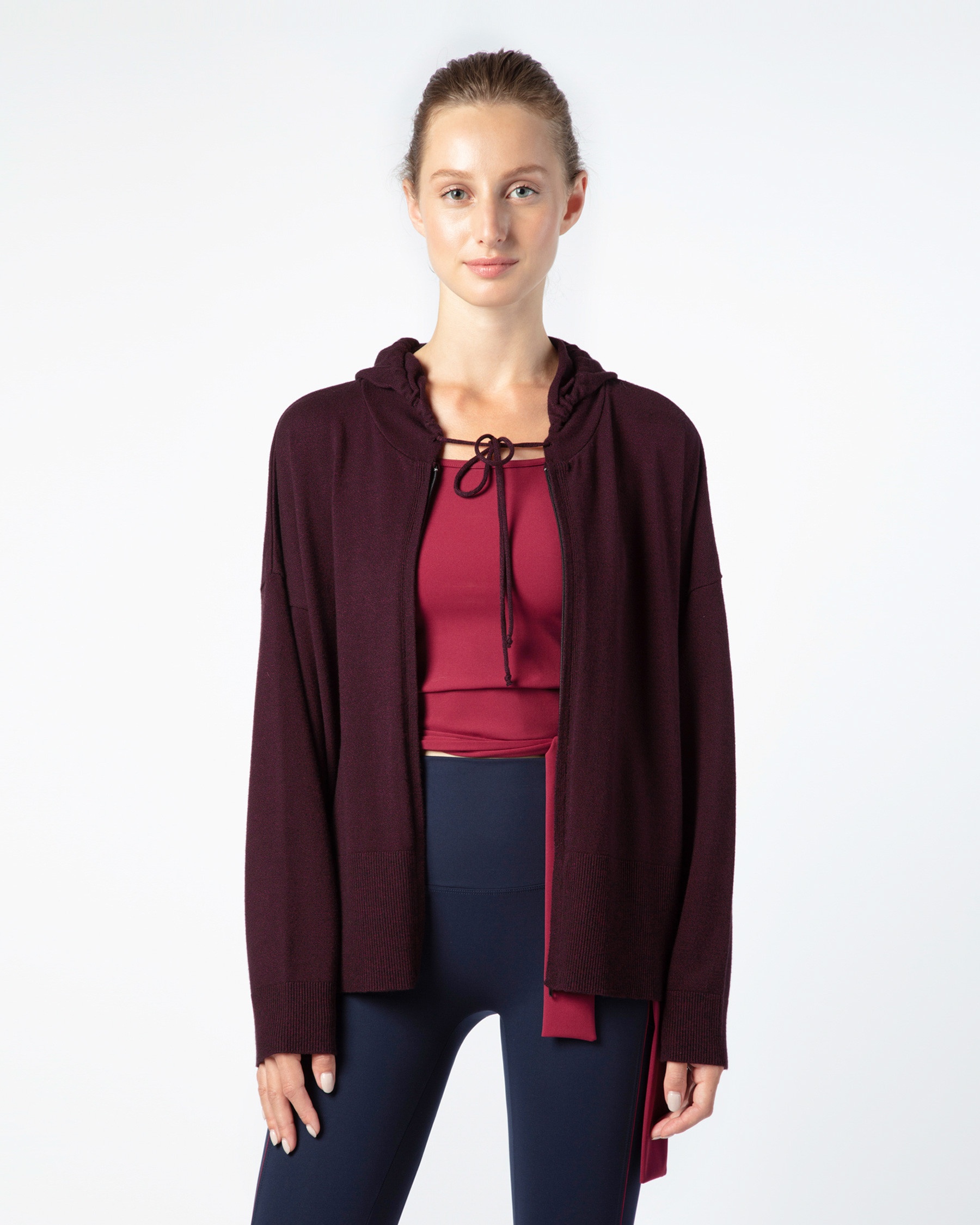 Zipped hooded cardigan - 1