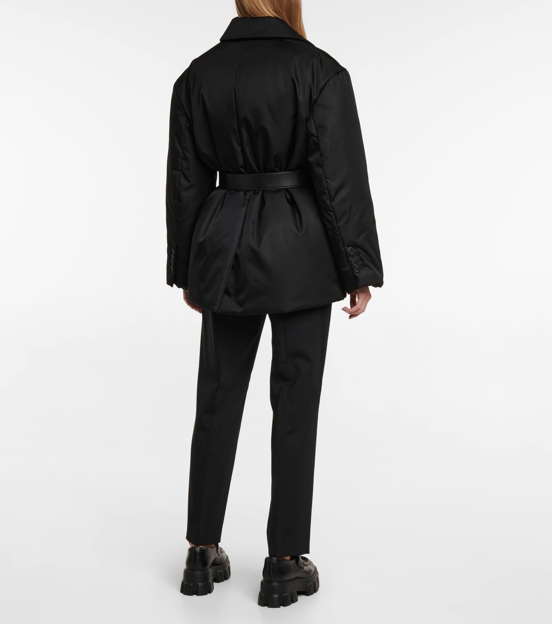 Re-Nylon belted padded jacket - 3