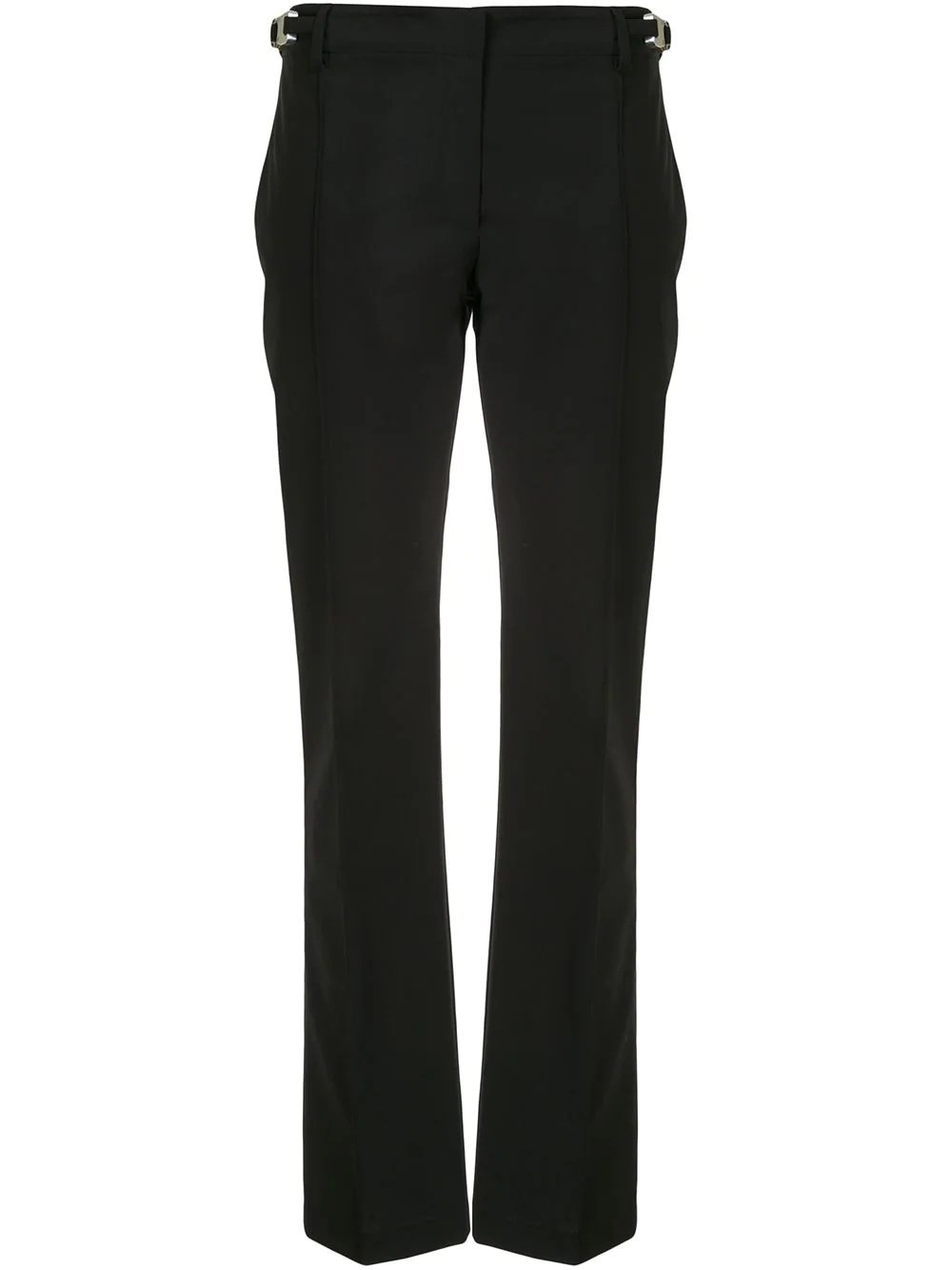 pintuck straight-leg trousers - 1