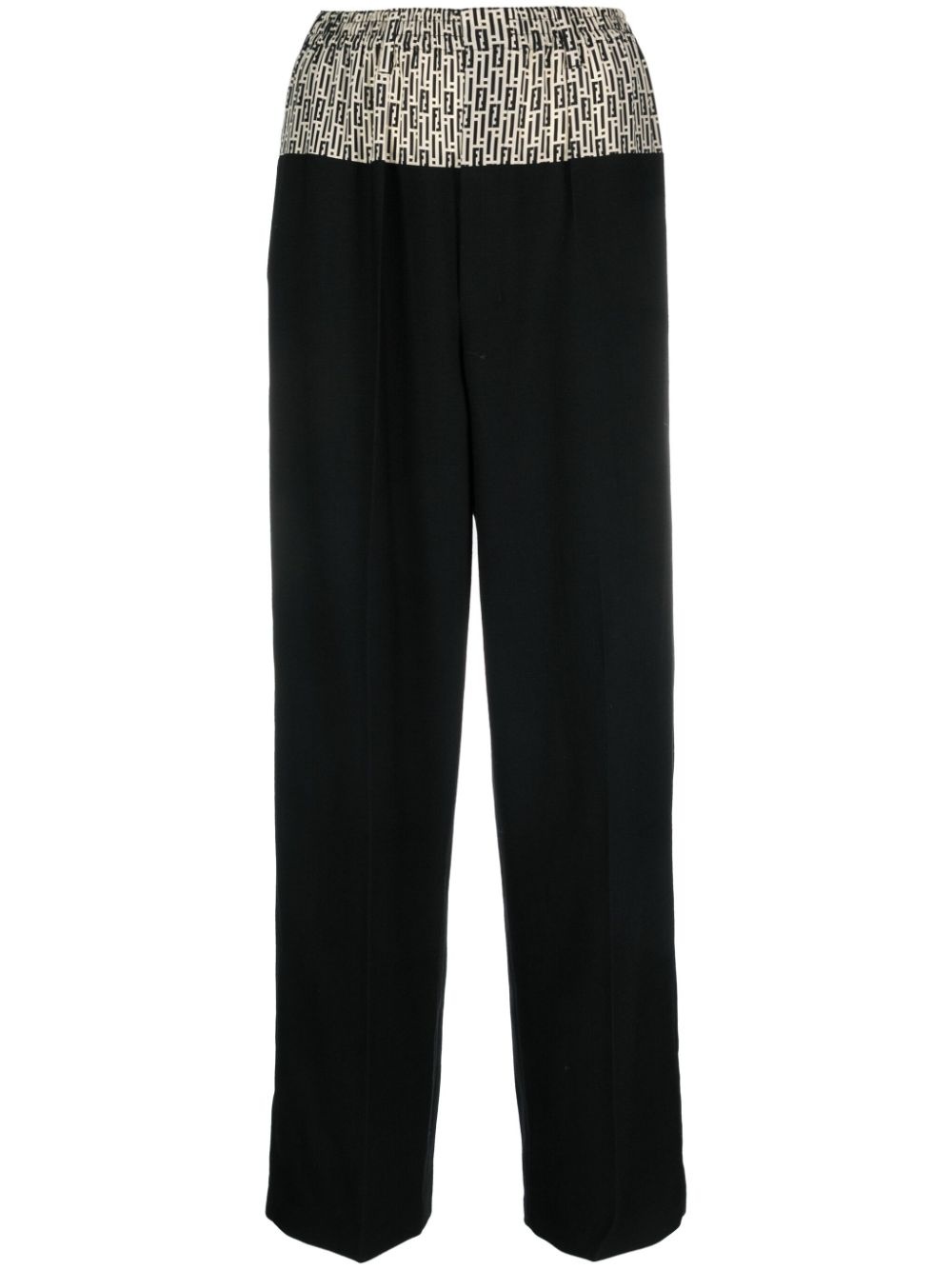 logo-print tailored trousers - 1